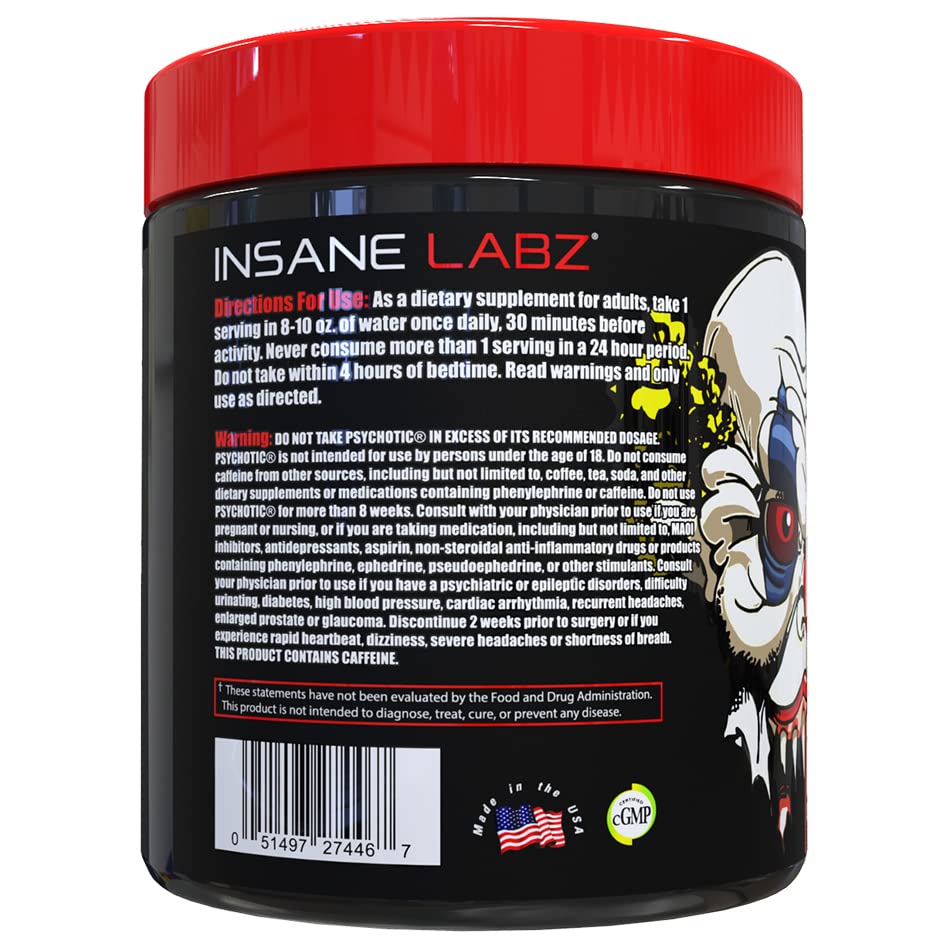 Insane Labz Psychotic Pre-Workout Powder 13 Servings