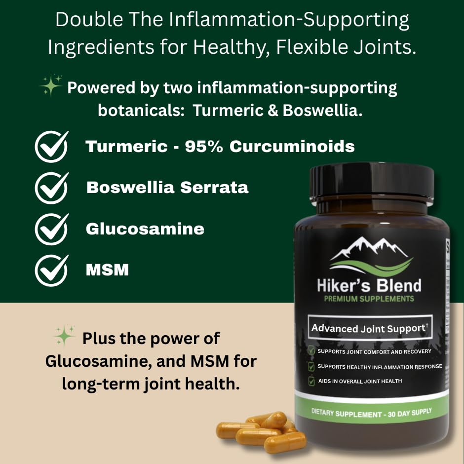 HIKER'S BLEND PREMIUM SUPPLEMENTS Advanced Joint Support Supplement Capsule 90 Count