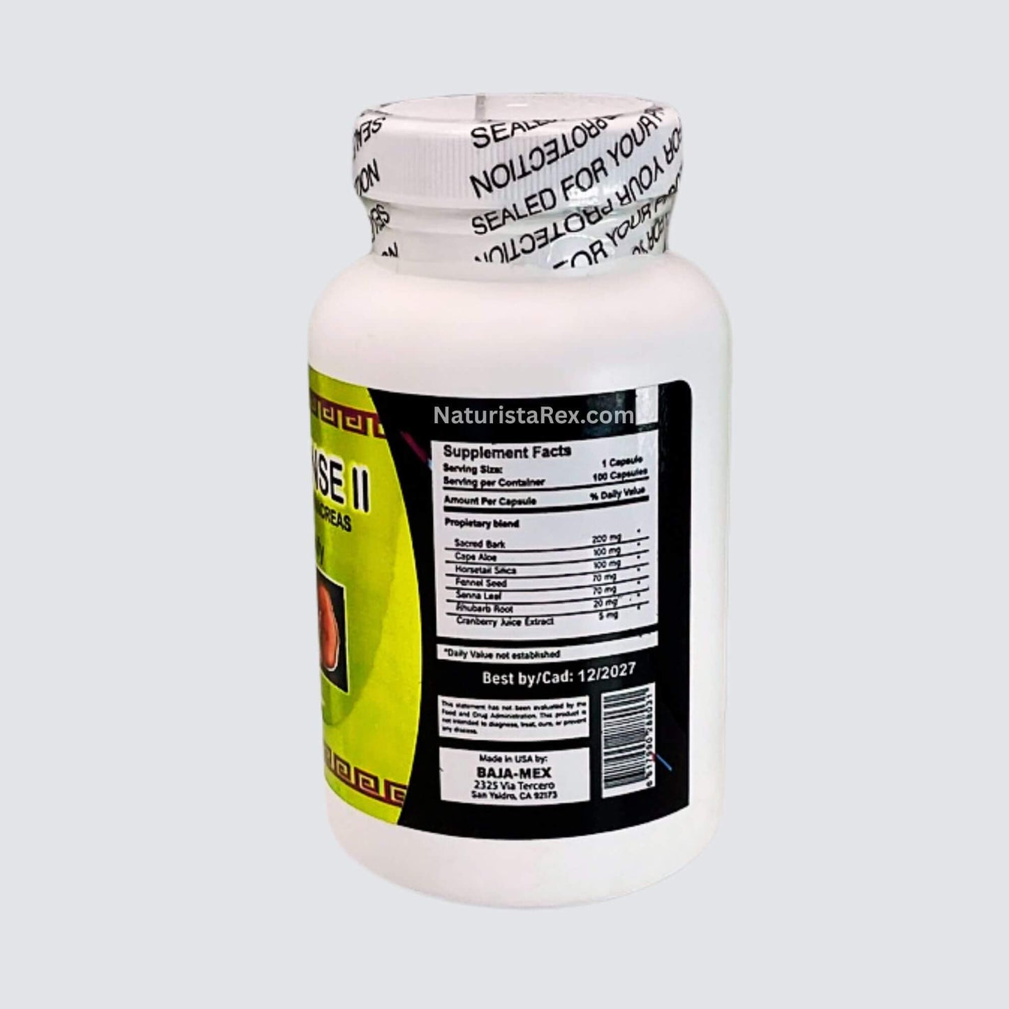 Generic BajaMex SuperCleanse-II Total-Detox Supplement Capsule, 100 Capsules