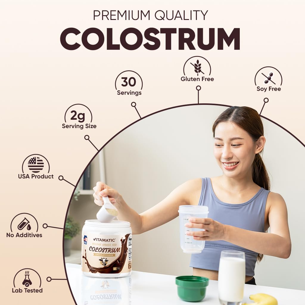 Vitamatic Bovine Colostrum Powder 2.32 Ounce