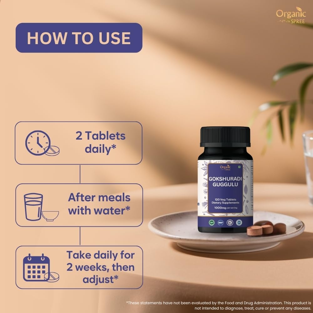 ORGANIC SPREE Gokshuradi Guggulu 120 Tablets