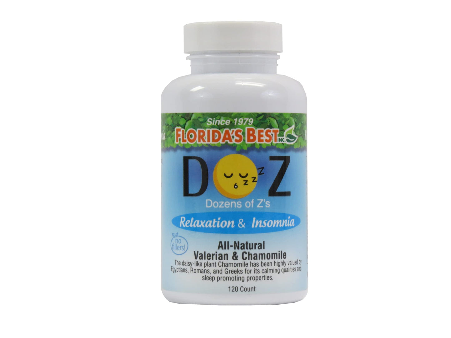 FLORIDA'S BEST, INC. Valerian Herbal Supplement Capsules, 120 Count