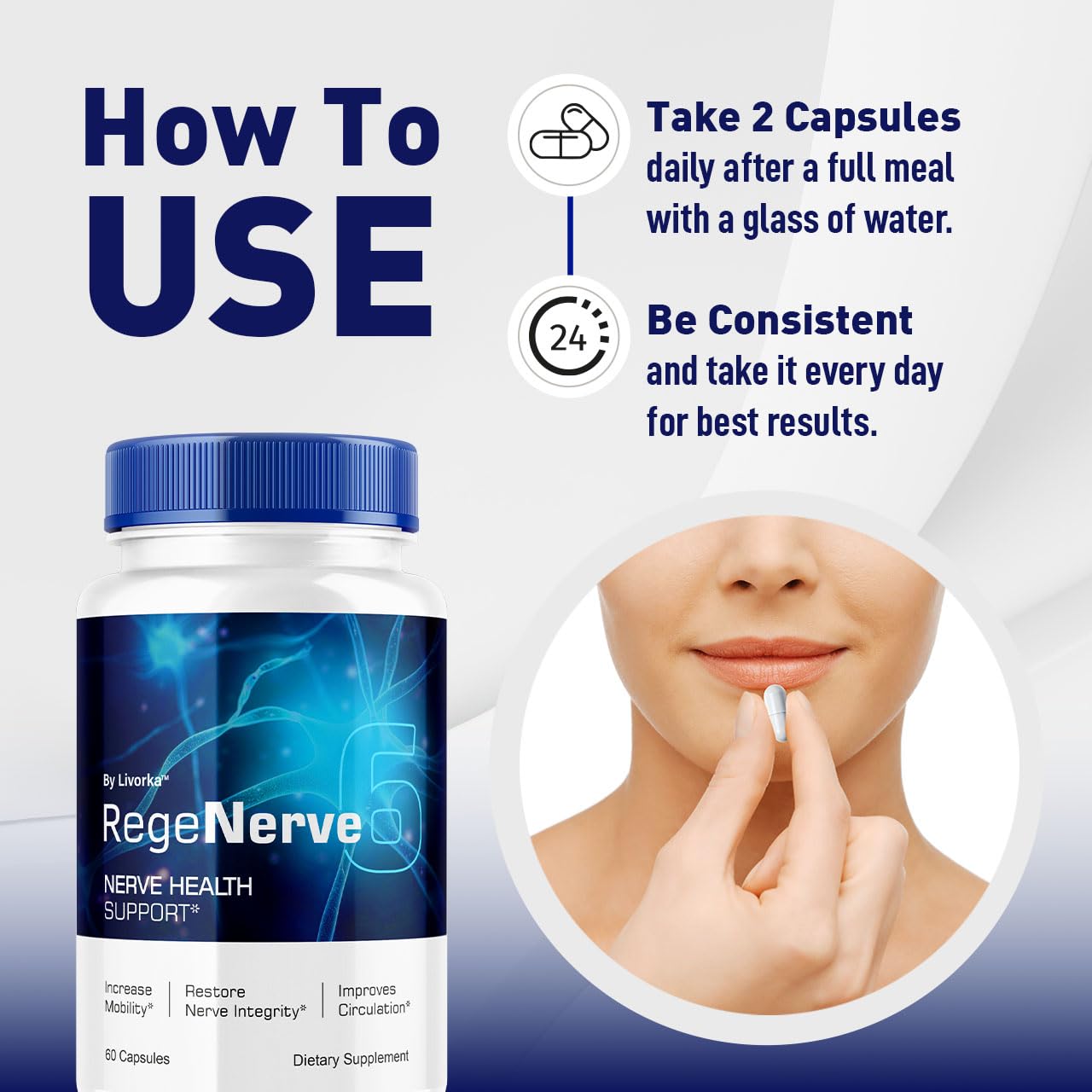 LIVORKA RegeNerve 6 Capsules, 300 Capsules