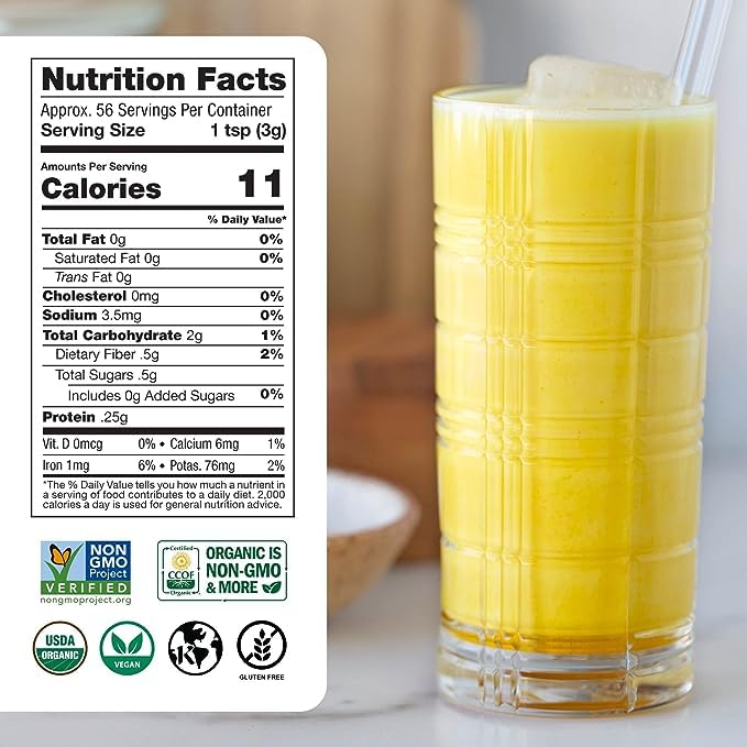Sunfood Superfoods Golden Milk Super Blend Turmeric Powder, 12 oz