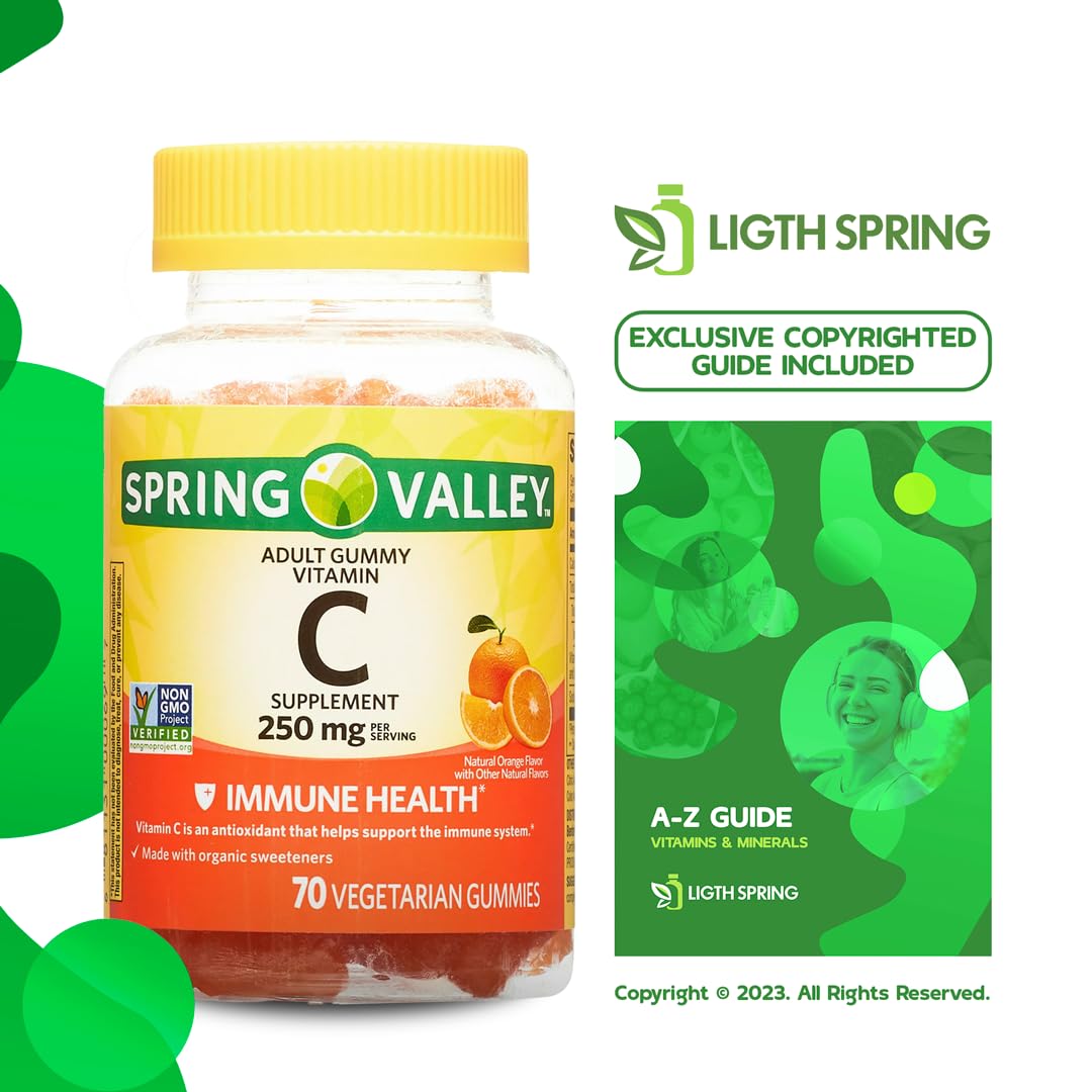 LightSpring Vegetarian Vitamin C Gummies 70 Count