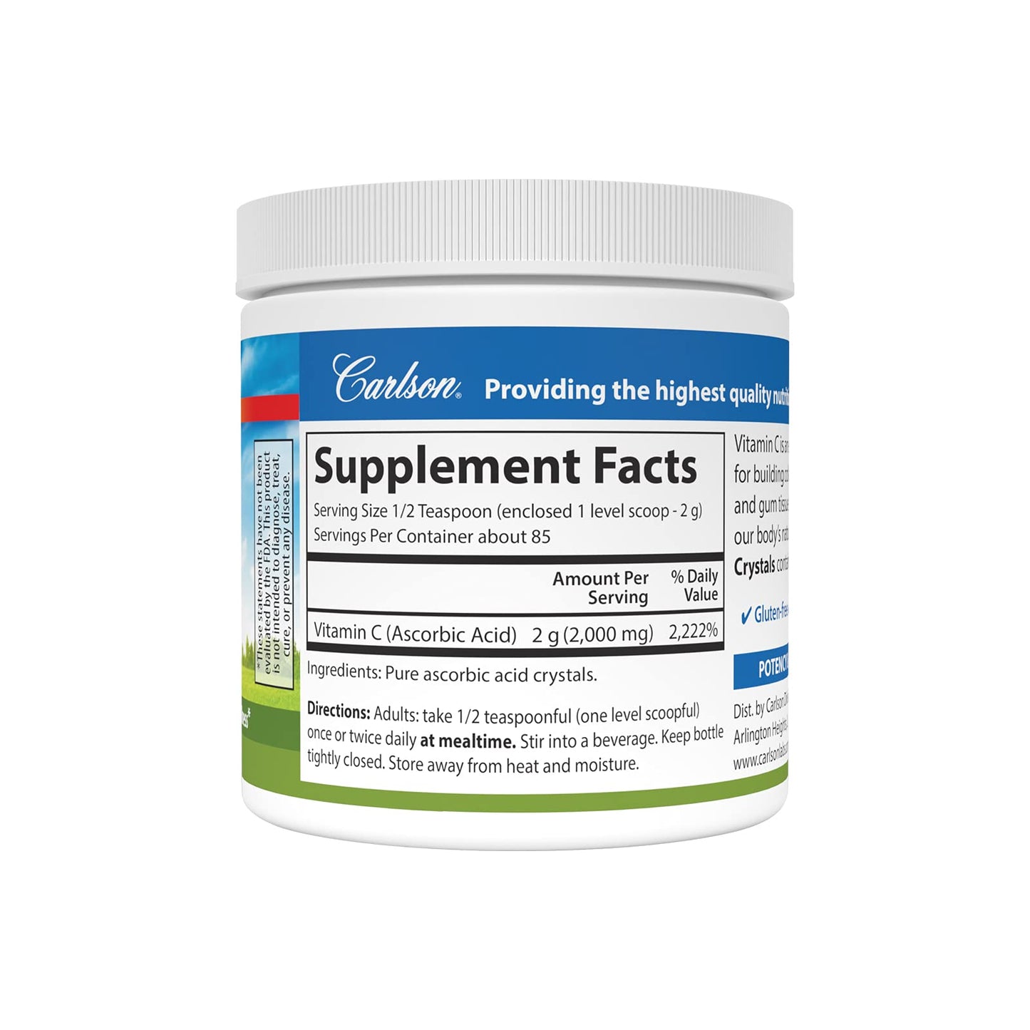 Carlson Vitamin C Crystals Powder, 12 oz