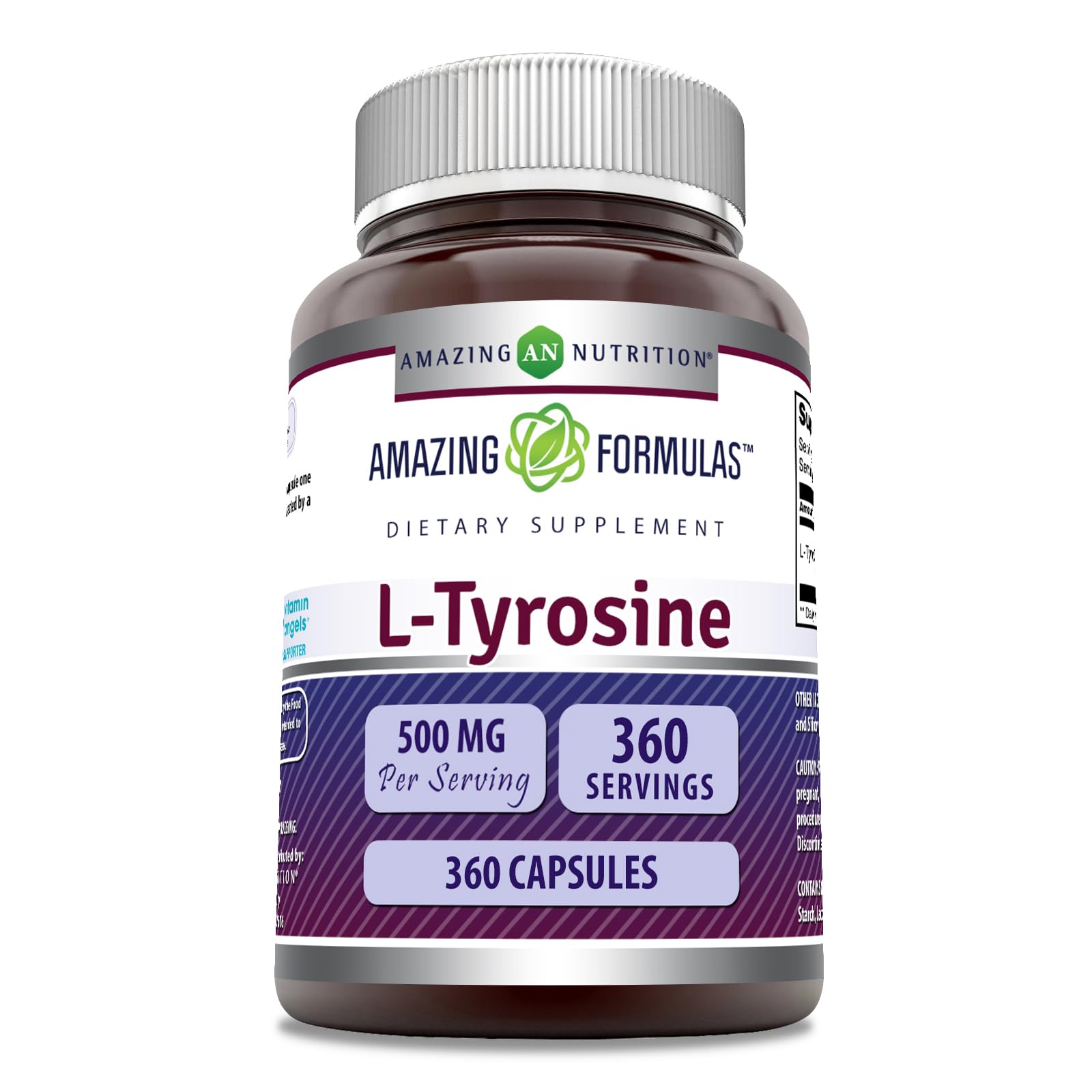 Amazing Nutrition L-Tyrosine 500 mg Capsules, 360 Count