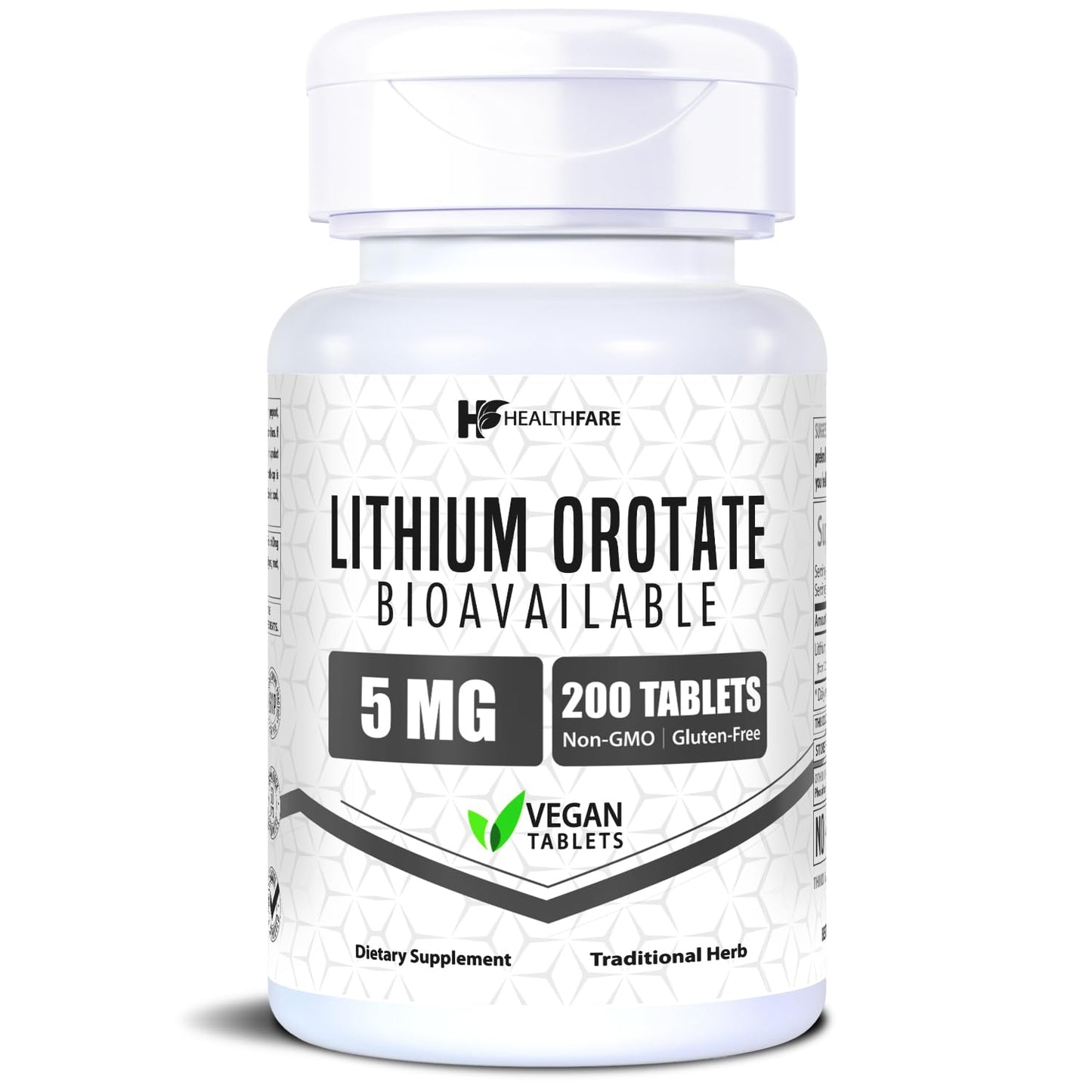 HealthFare Lithium Orotate 5mg Tablet, 200 Tablets