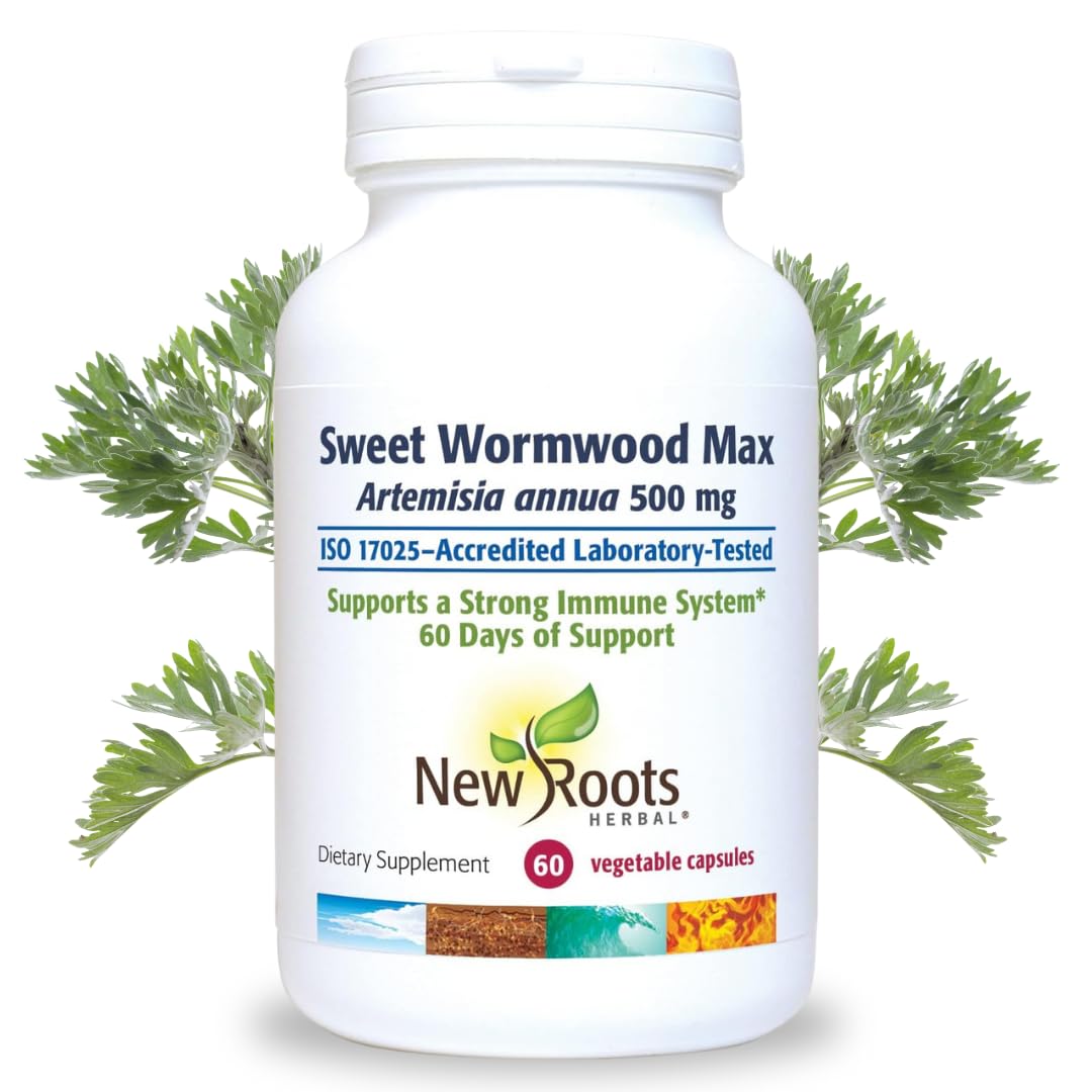 New Roots Herbal Sweet Wormwood Extract Supplement (500 mg) Veg Capsules, 60 Count