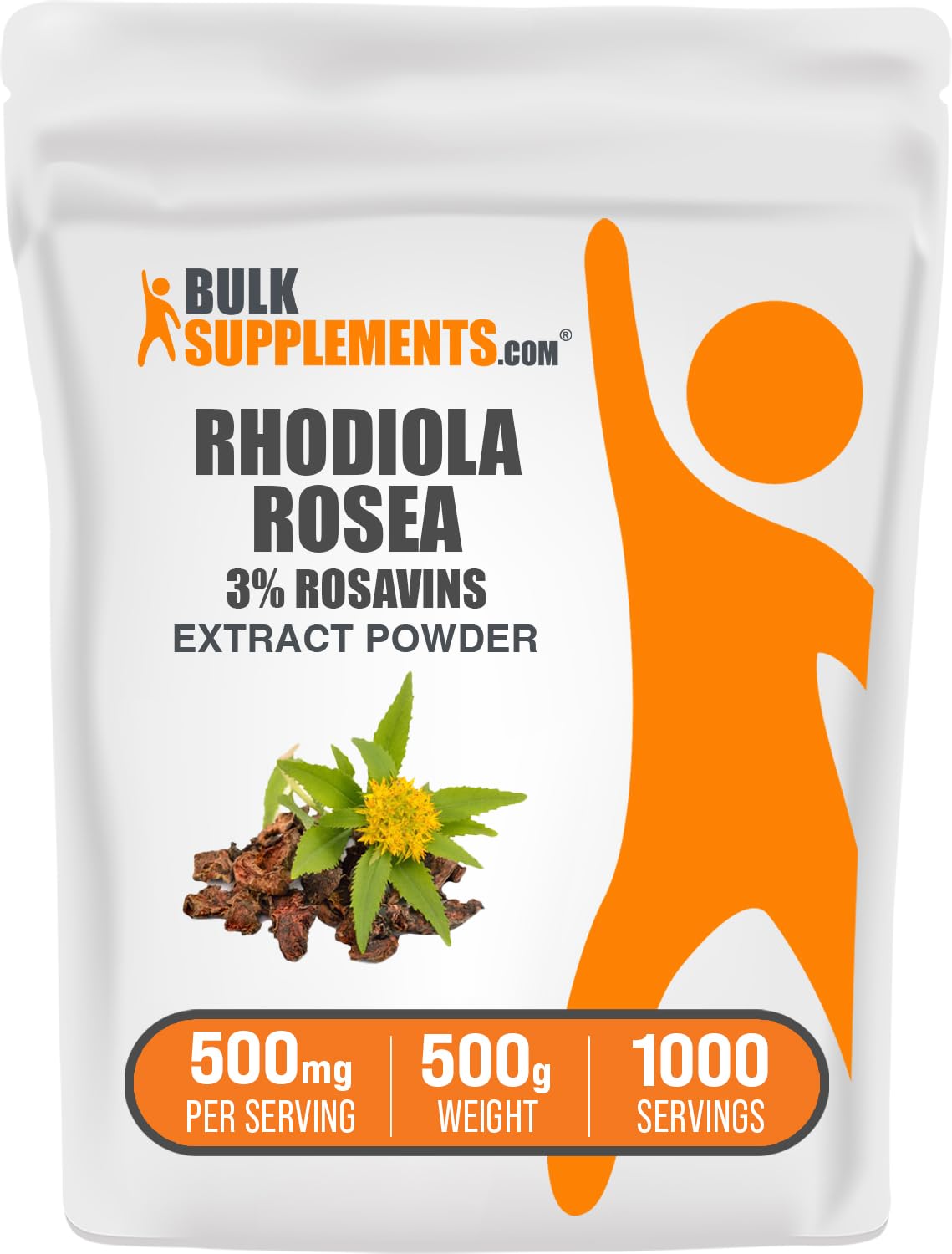 BulkSupplements Rhodiola Rosea Extract 3% Rosavin Powder 17.6 oz
