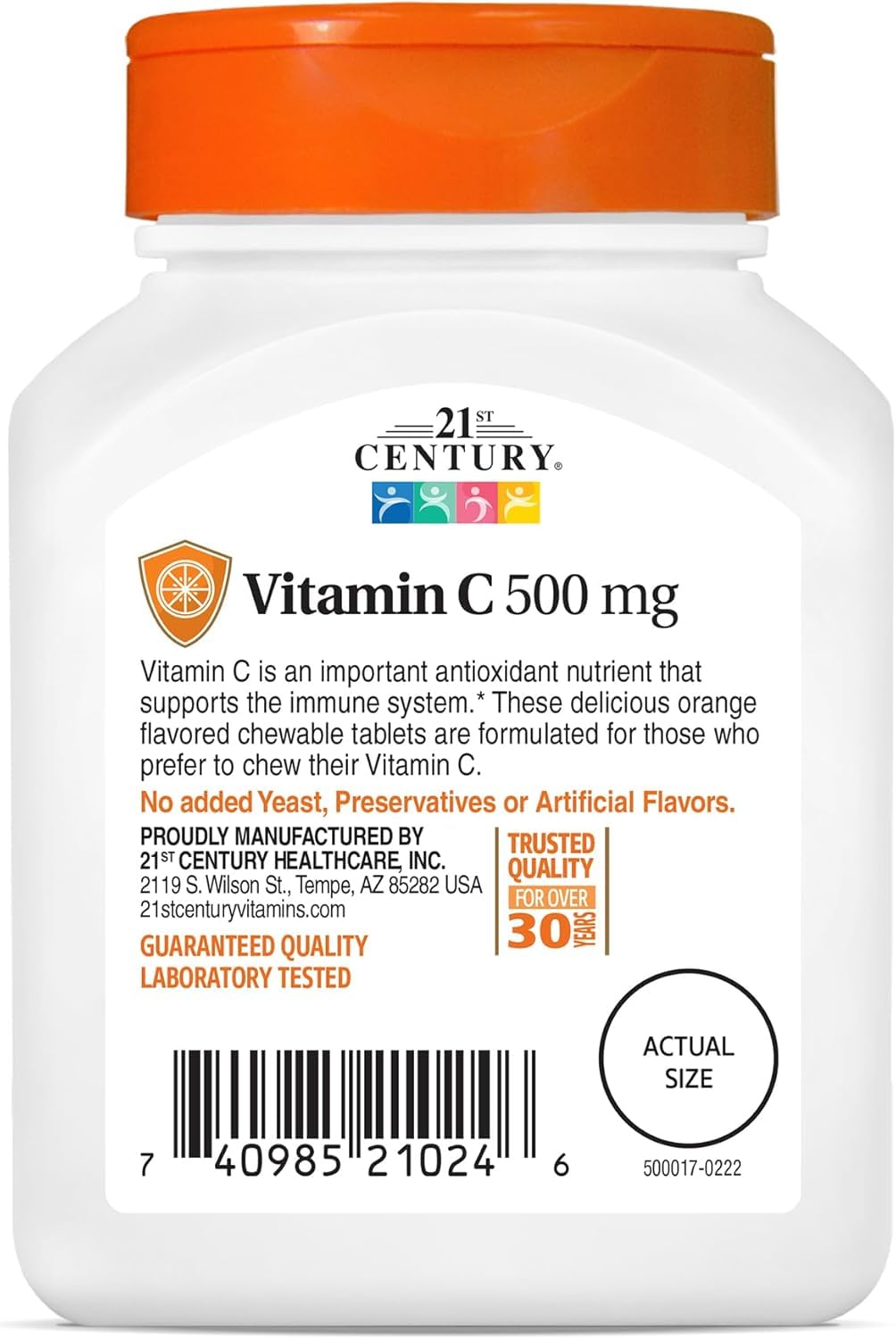 21st Century C-500 Orange Chewables, 330 Chewables