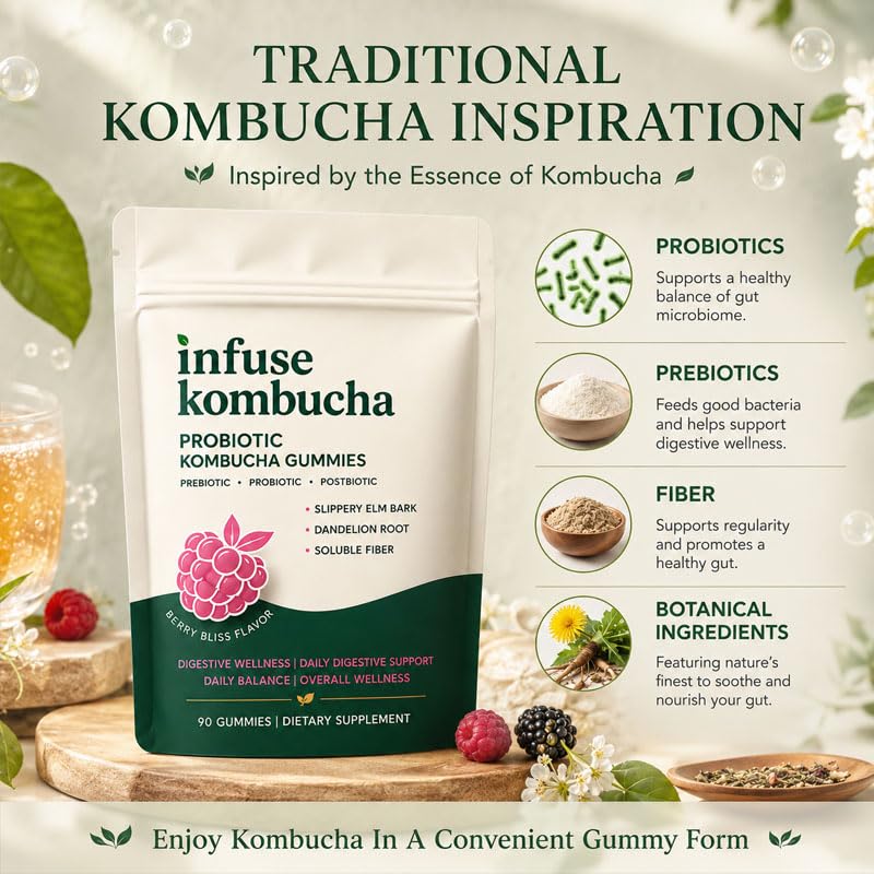 Infuse Kombucha Probiotic Gummies 90 Count