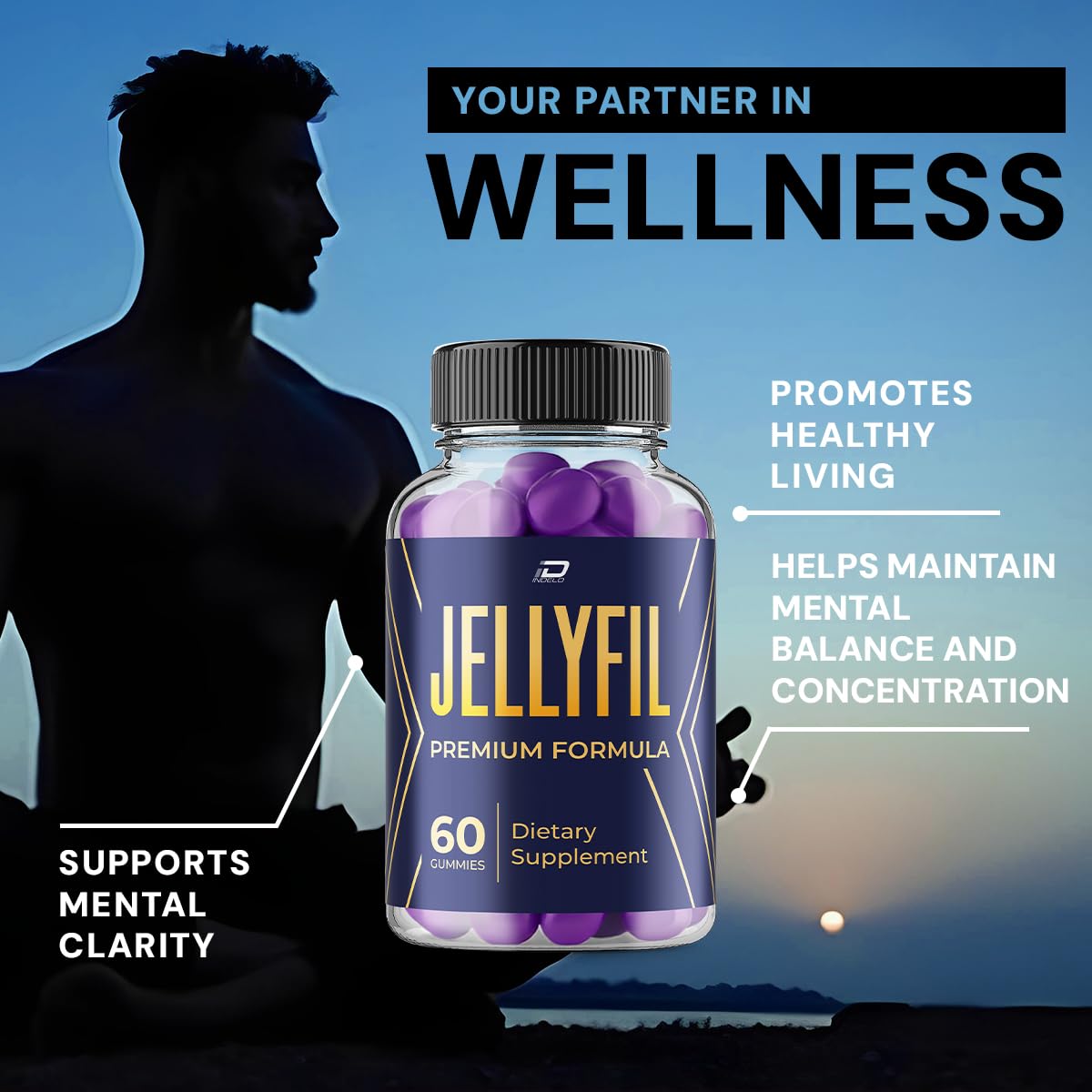 Indelo Jellyfil Gummies Advanced Formula 60 Gummies