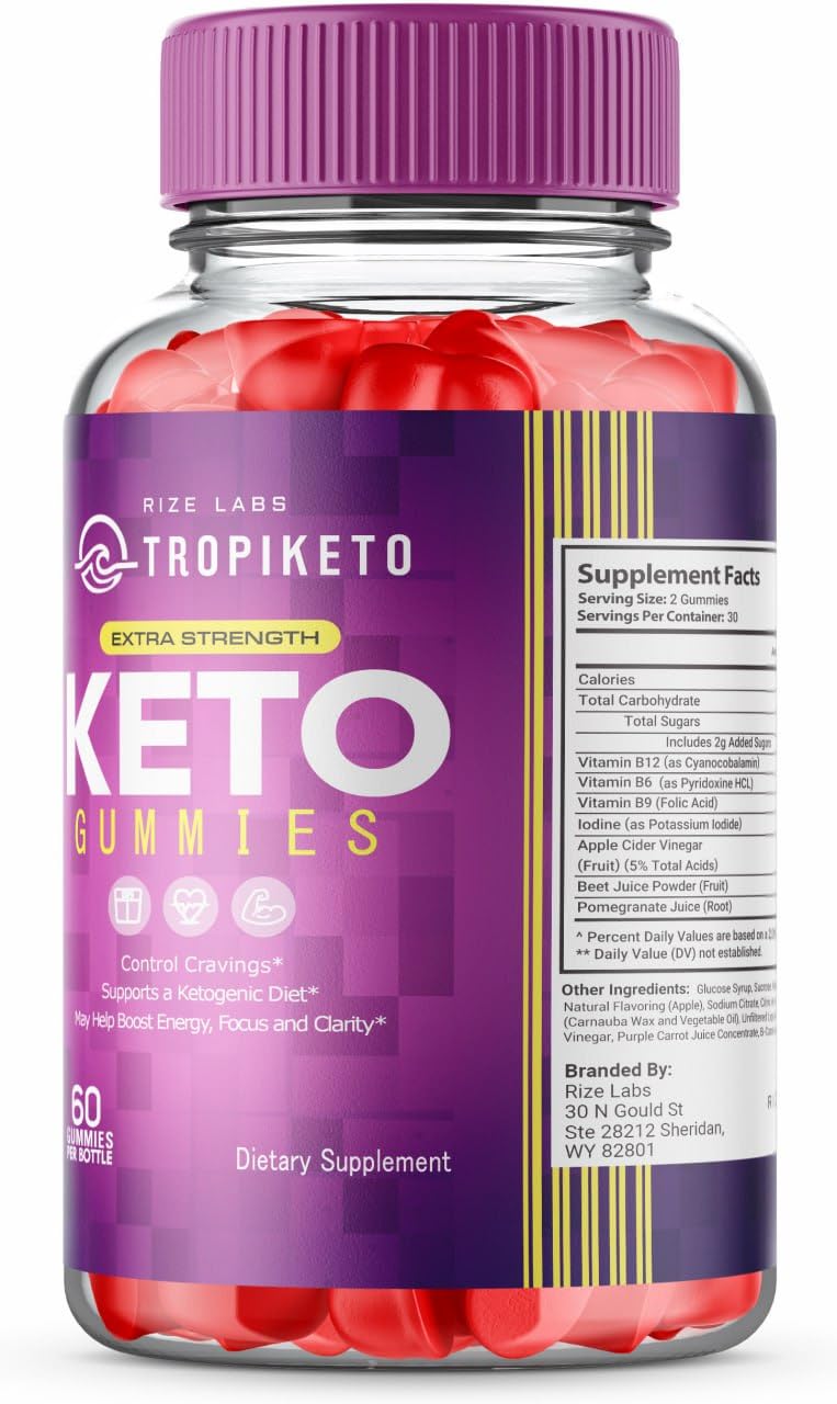 Rize Labs TropiKeto Extra Strength Keto Gummies, 60 Gummies