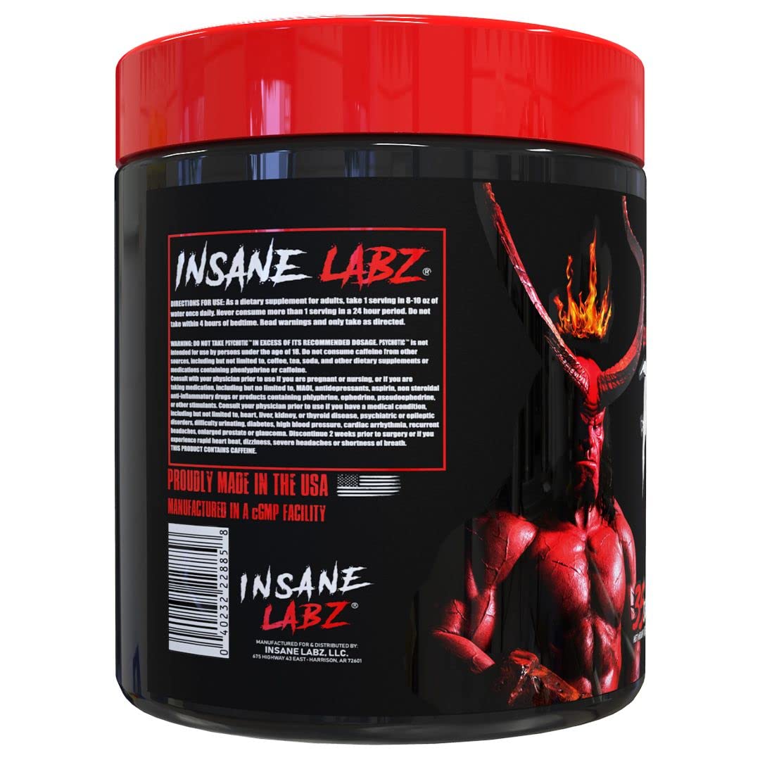 Insane Labz Hellboy Bundle, Psychotic Hellboy Pre Workout and Insane Amino BCAA Powder, 16.1