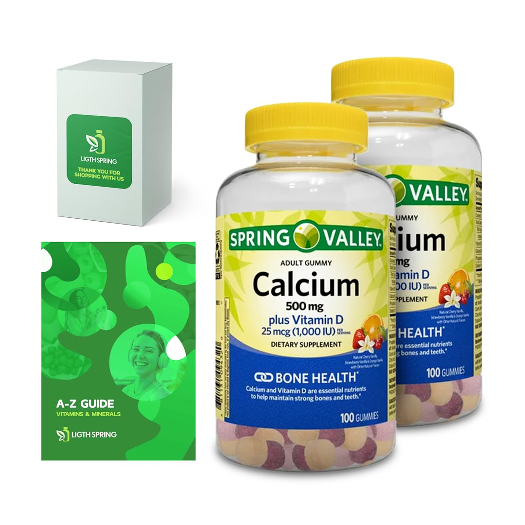 LightSpring Calcium Plus Vitamin D Adult Gummies, 2 Count