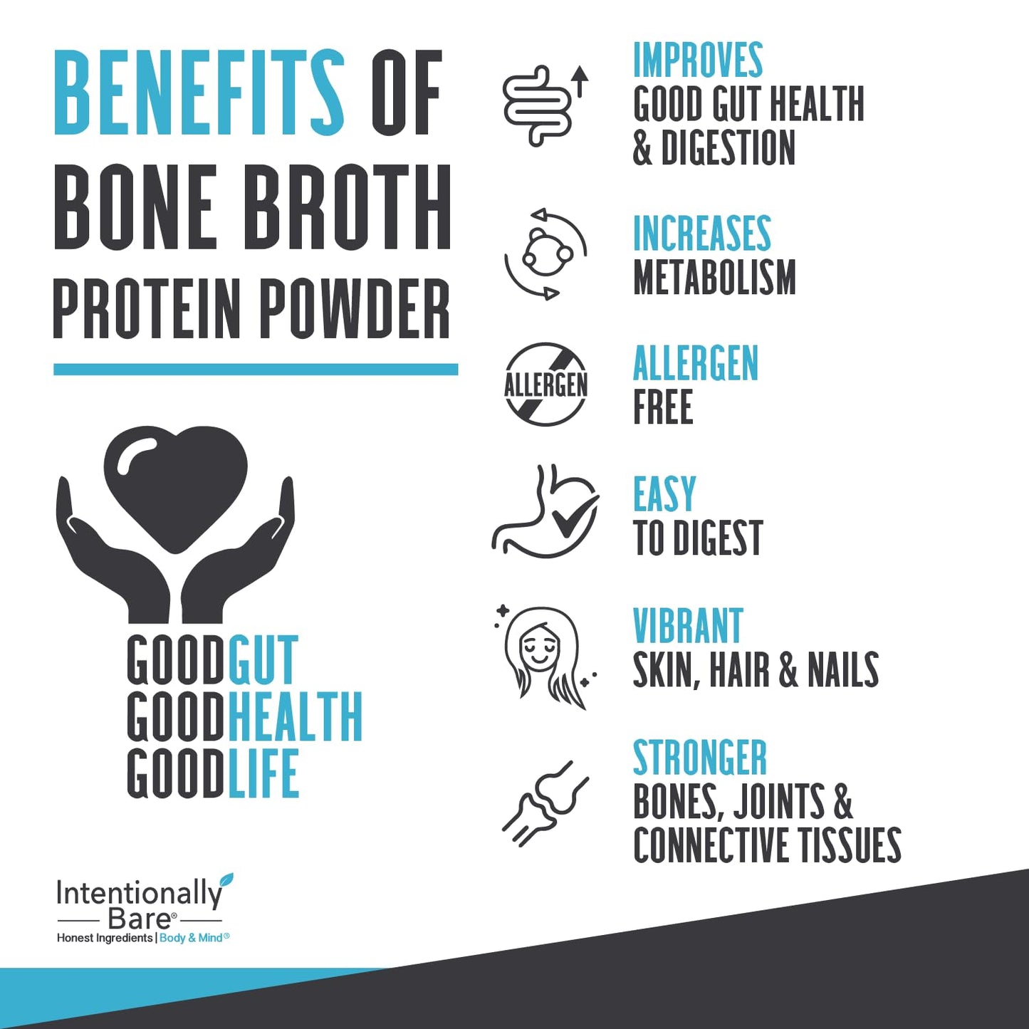 Intentionally Bare Bone Broth Protein Powder - Vanilla, Grass-Fed, 16.5 oz