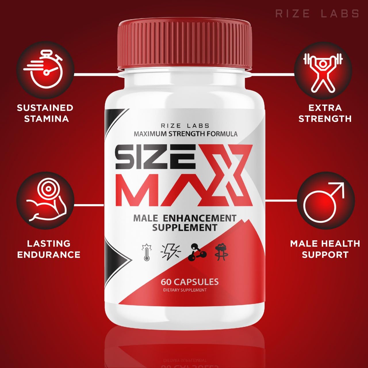 Rize Labs Size Max Capsules for Men, 60 Count