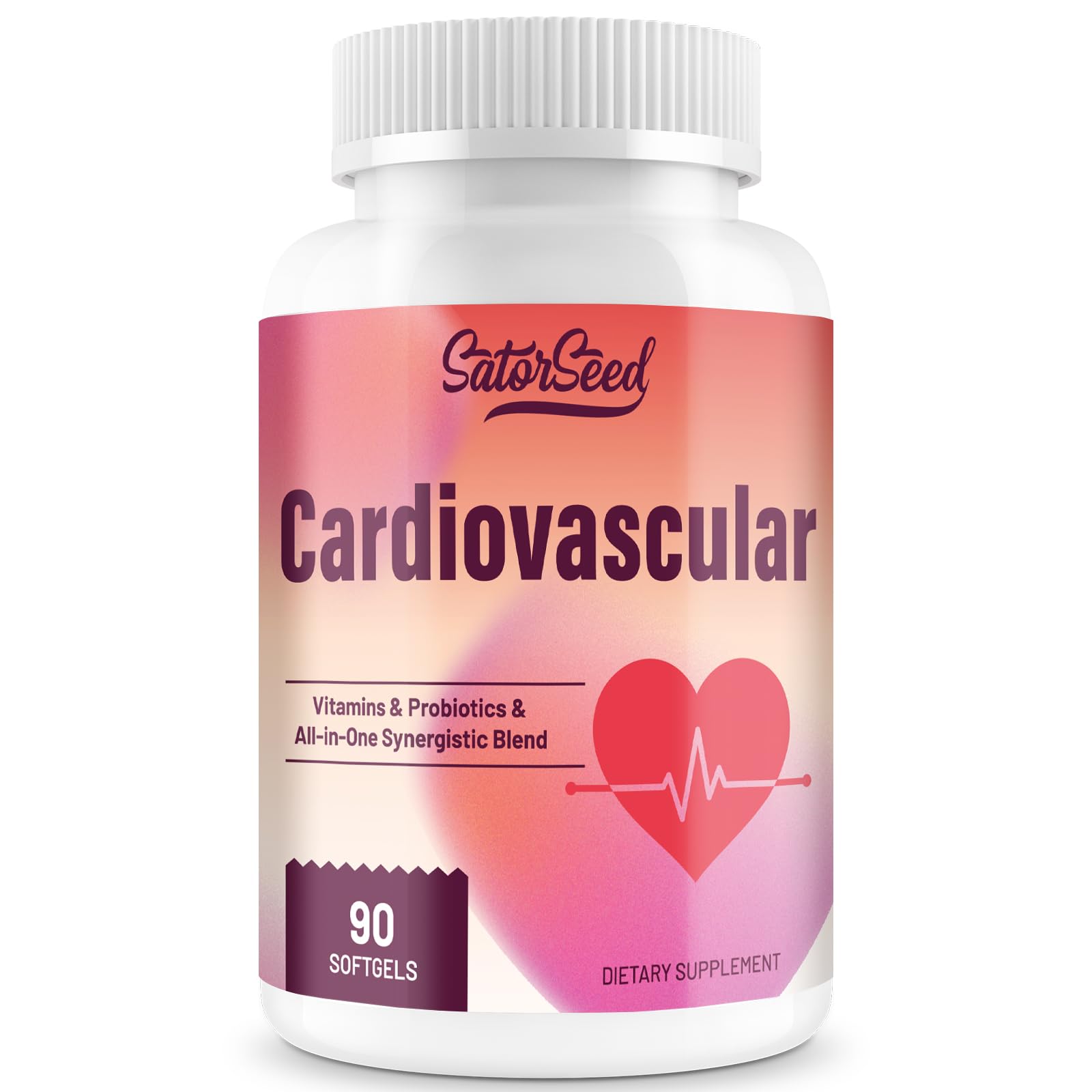 SatorSeed Cardiovascular Supplement 3000mg All-in-One Softgels, 90 Count