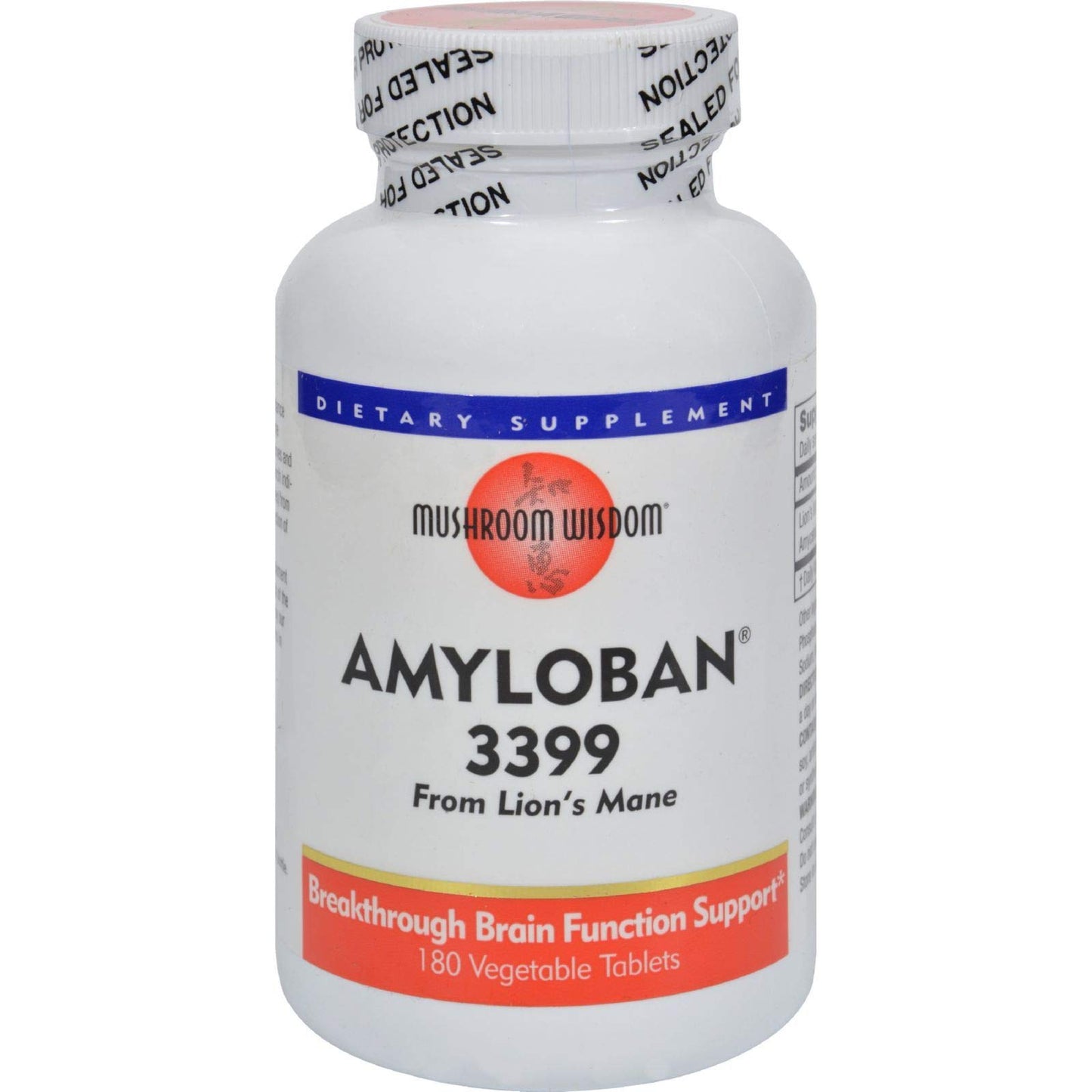 Mushroom Wisdom Amyloban 3399 Tablets, 180 Count