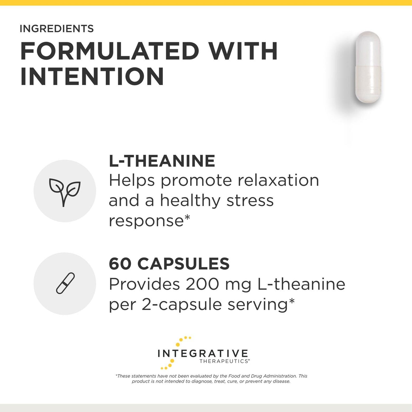 Integrative Therapeutics L-Theanine Capsule 60 Capsules