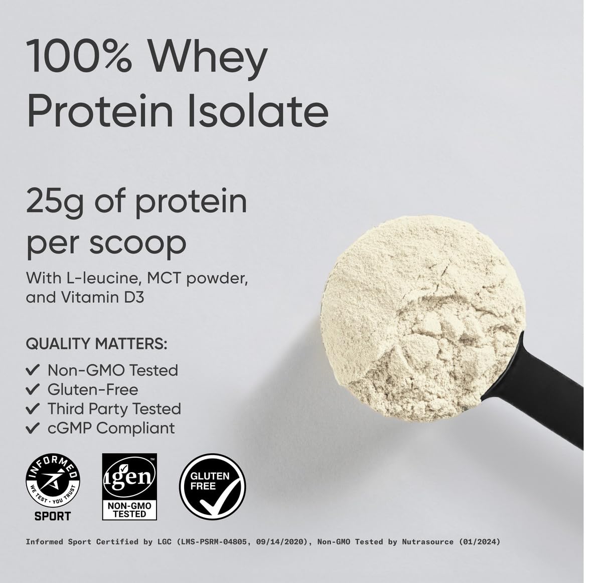 Sports Research Whey Protein Isolate Powder 80