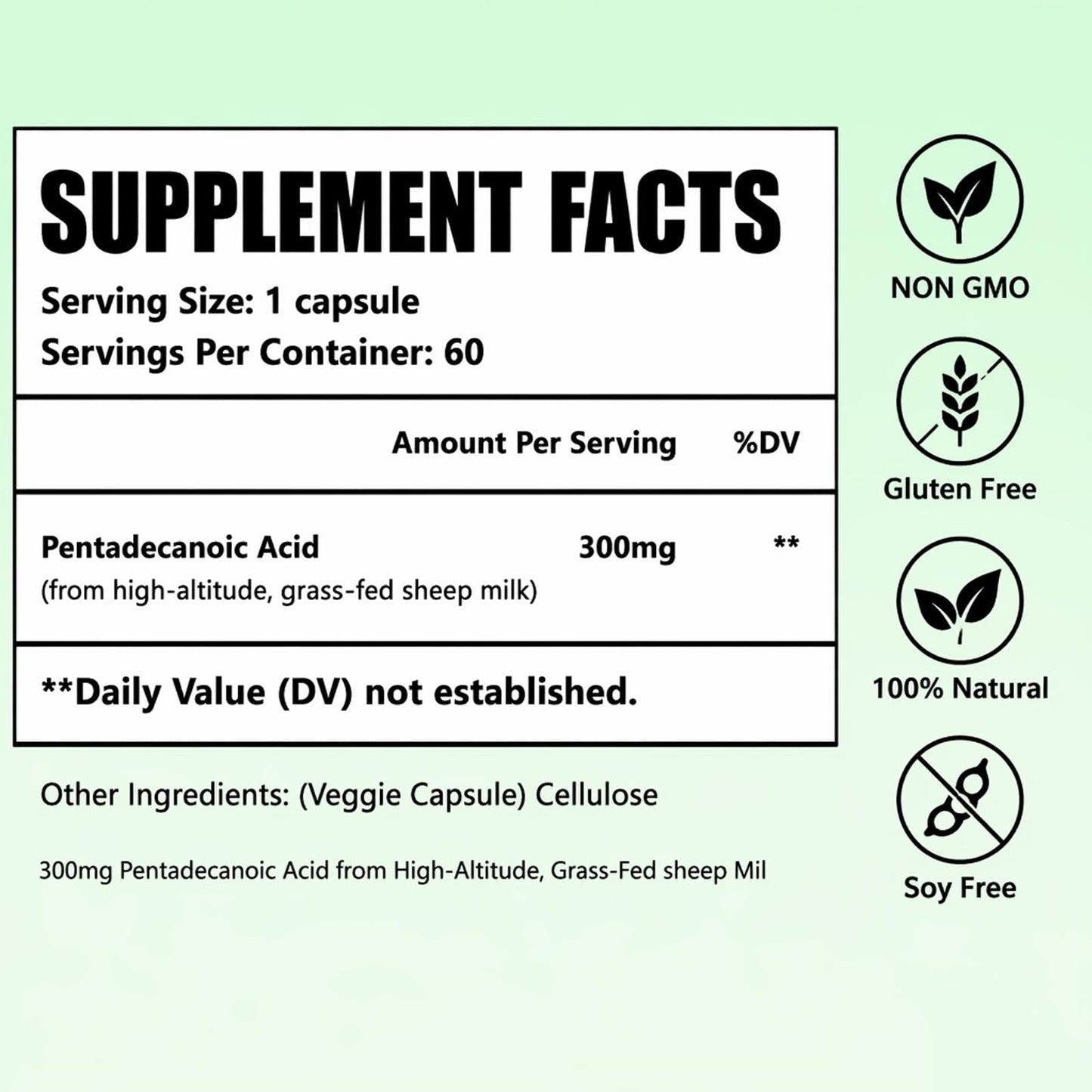 ACARE Pentadecanoic Acid Formula Supplement Capsule, 60 Capsules