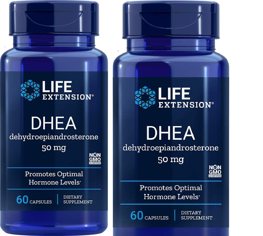 Life Extension DHEA 50 mg Capsules, 120 Count