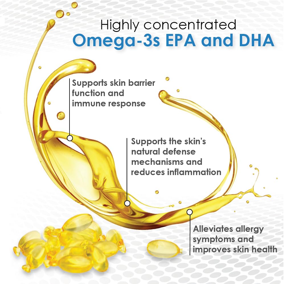 OMEGA-CAPS ES HP Snip Tips for Cats and Small Dogs High Potency EPA and DHA Maximum Bioavailability Fish Oil Supplement Vet Formulated Made in USA Skin Coat Joint and Heart Health 60 Capsules