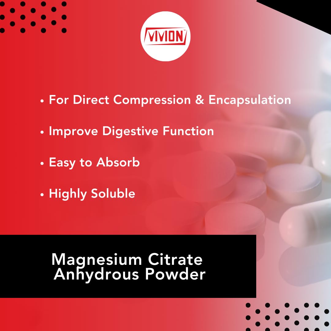 Vivion Magnesium Citrate Anhydrous Powder, 35.2 Ounces