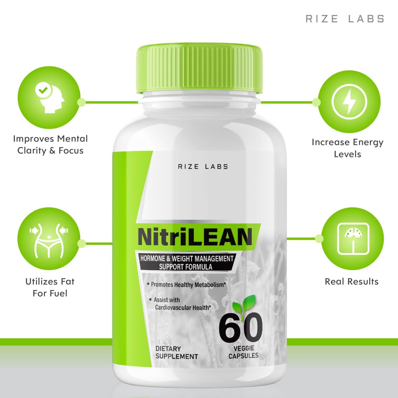 rize labs Nitrilean Weight Loss Supplement 60 Capsules