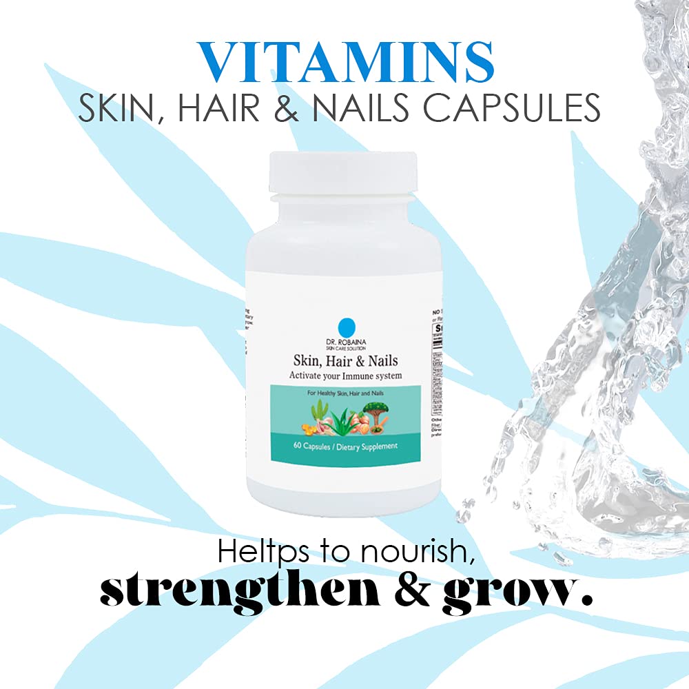 Dr. Robaina Skin Care Solution - Skin, Hair & Nails Capsules - Immune Support, 60 Capsules