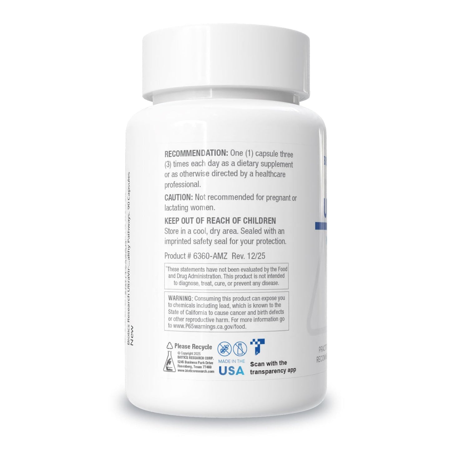 BIOTICS RESEARCH UltraVir-X Capsule, 90 Count