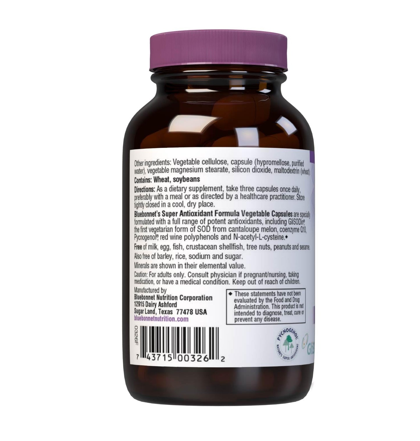 BlueBonnet Super Antioxidant Formula Immune & Radiance Supplement Vitamin A 10000 IU NAC Selenium Quercetin Superoxide Dismutase & Polyphenols Blended Antioxidants for Women & Men, Capsules, 60