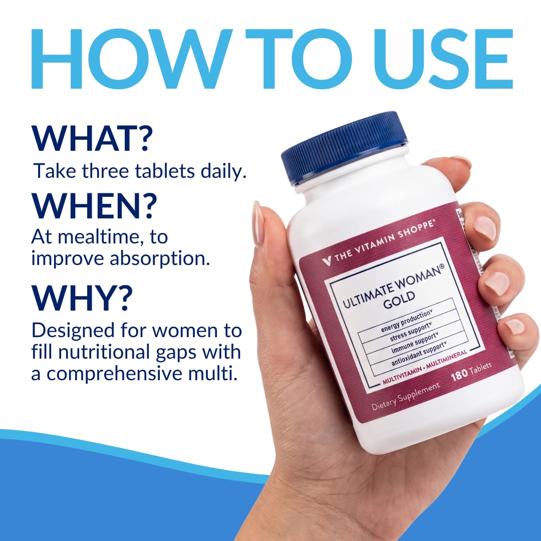 The Vitamin Shoppe Ultimate Woman's Gold Multivitamin, 180 Tablets