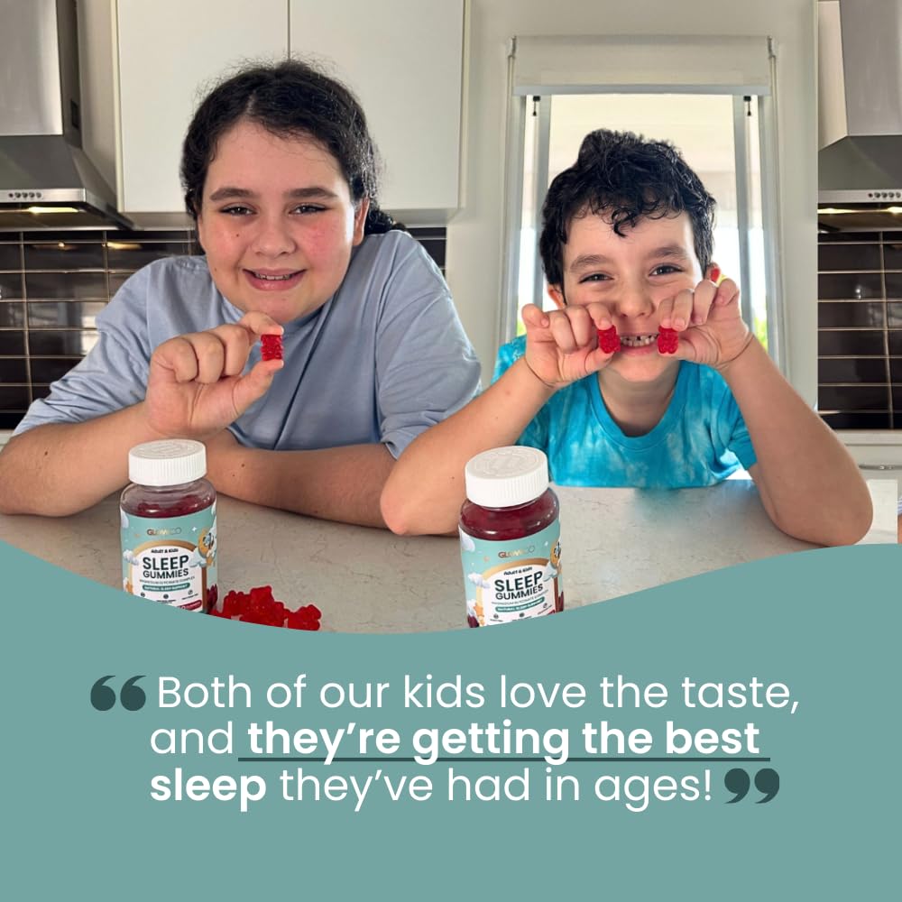 GLOWCO Magnesium Glycinate Sleep Gummies for Kids 4+ Gummy 120