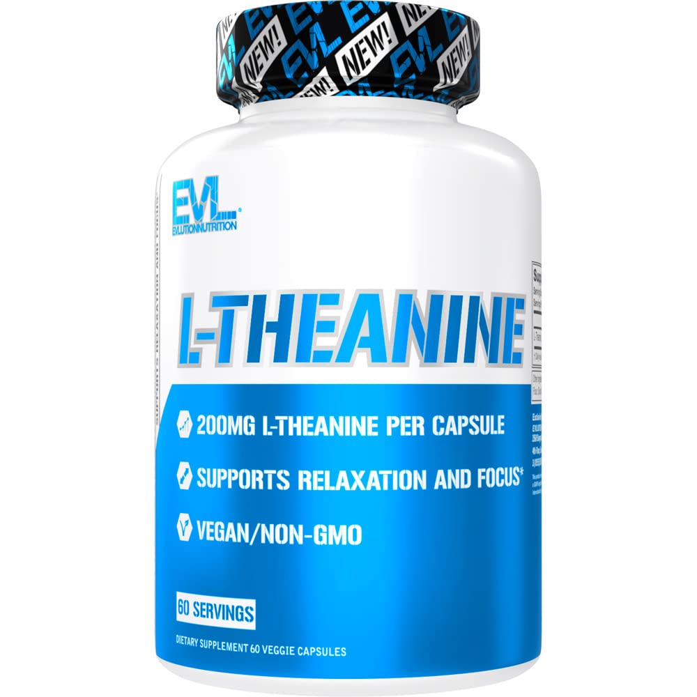 Evlution L-Theanine 200mg Capsules 60 Count