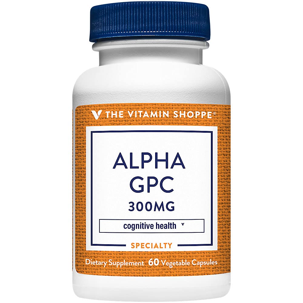 The Vitamin Shoppe Alpha GPC (Alpha-Glyceryl-Phosphoryl-Choline) 300mg Capsule 60 Count