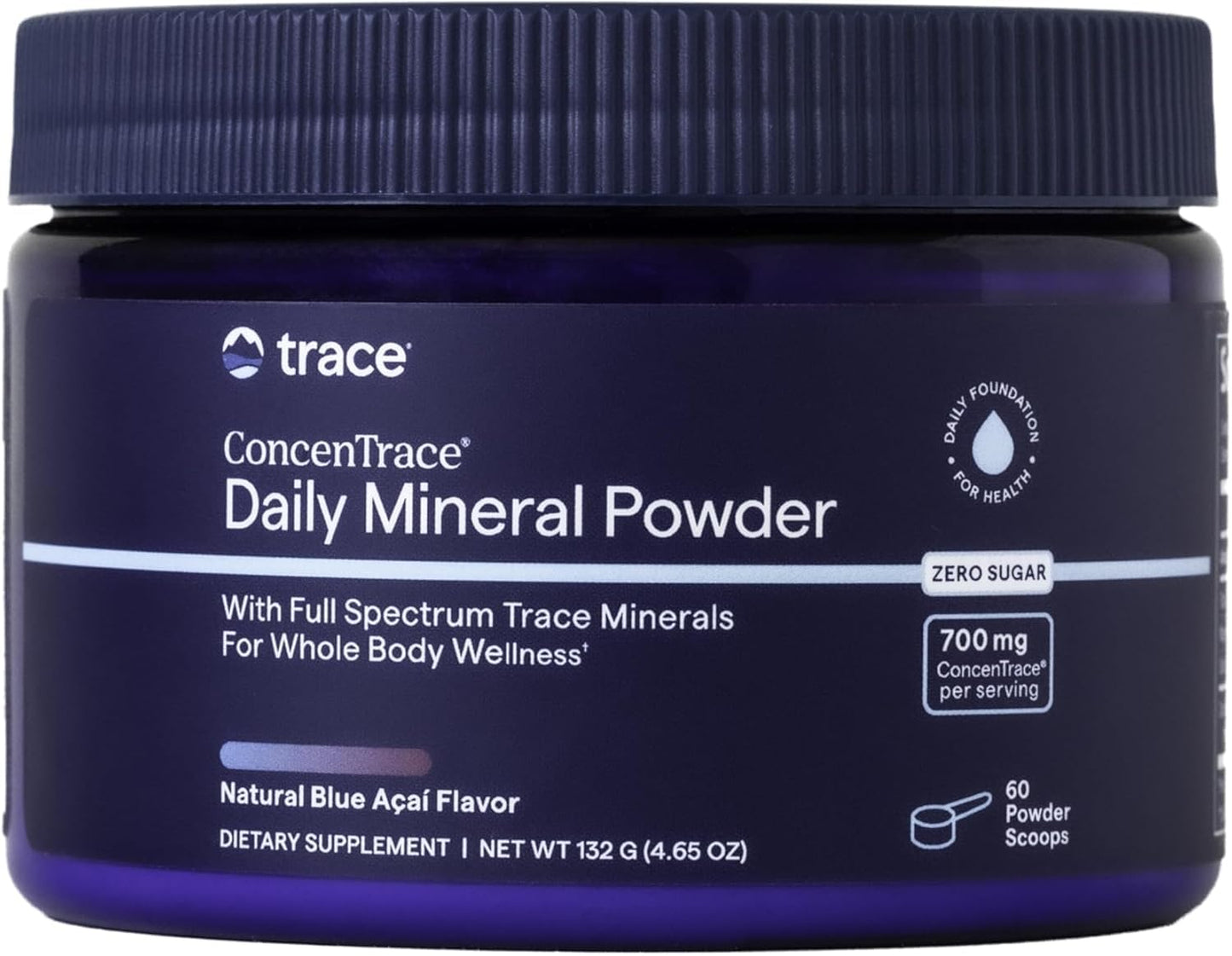 Trace Minerals ConcenTrace Mineral Powder Blue Acai 4.65 Ounce