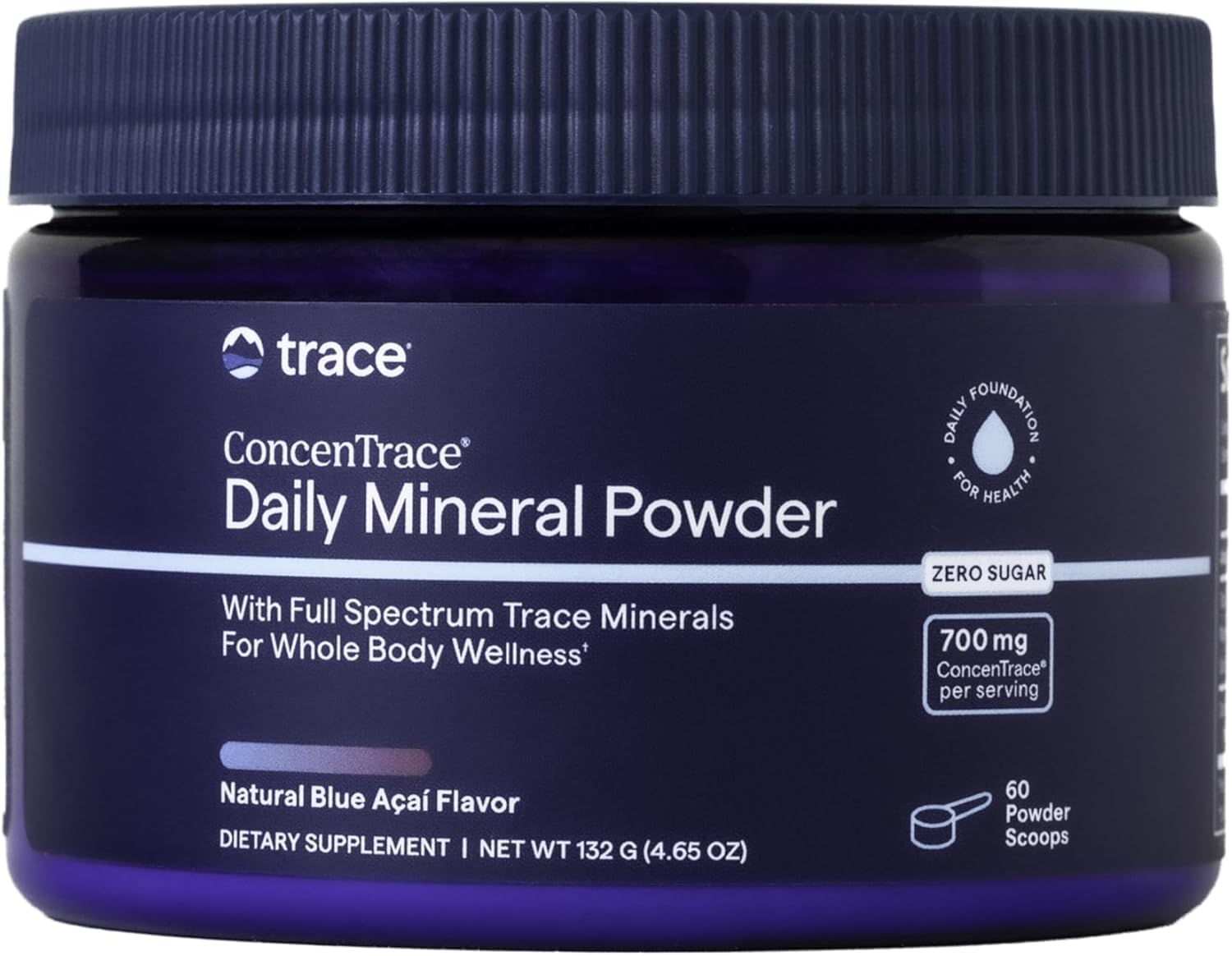 Trace Minerals ConcenTrace Mineral Powder Blue Acai 4.65 Ounce