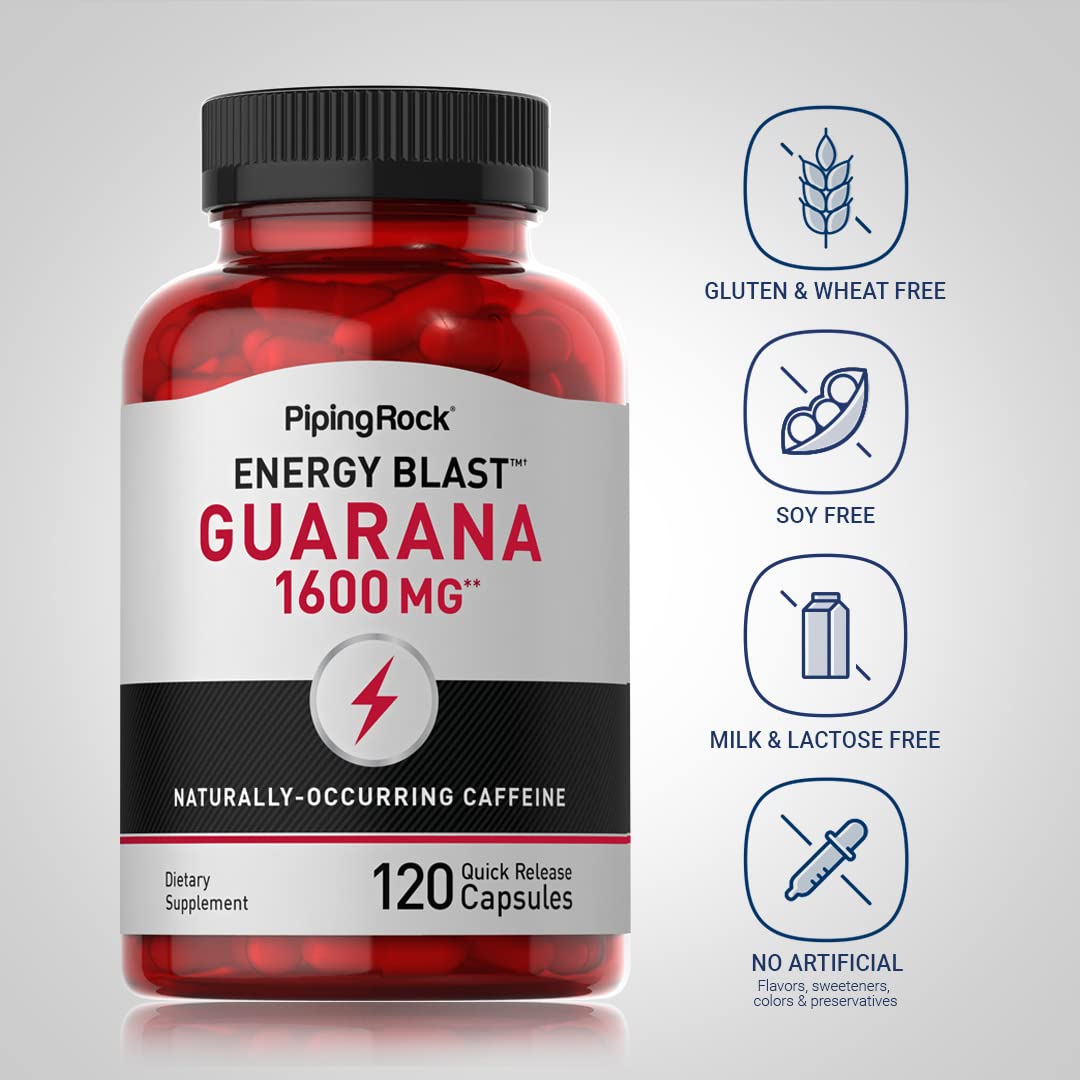 Piping Rock Guarana Capsules 120 Count