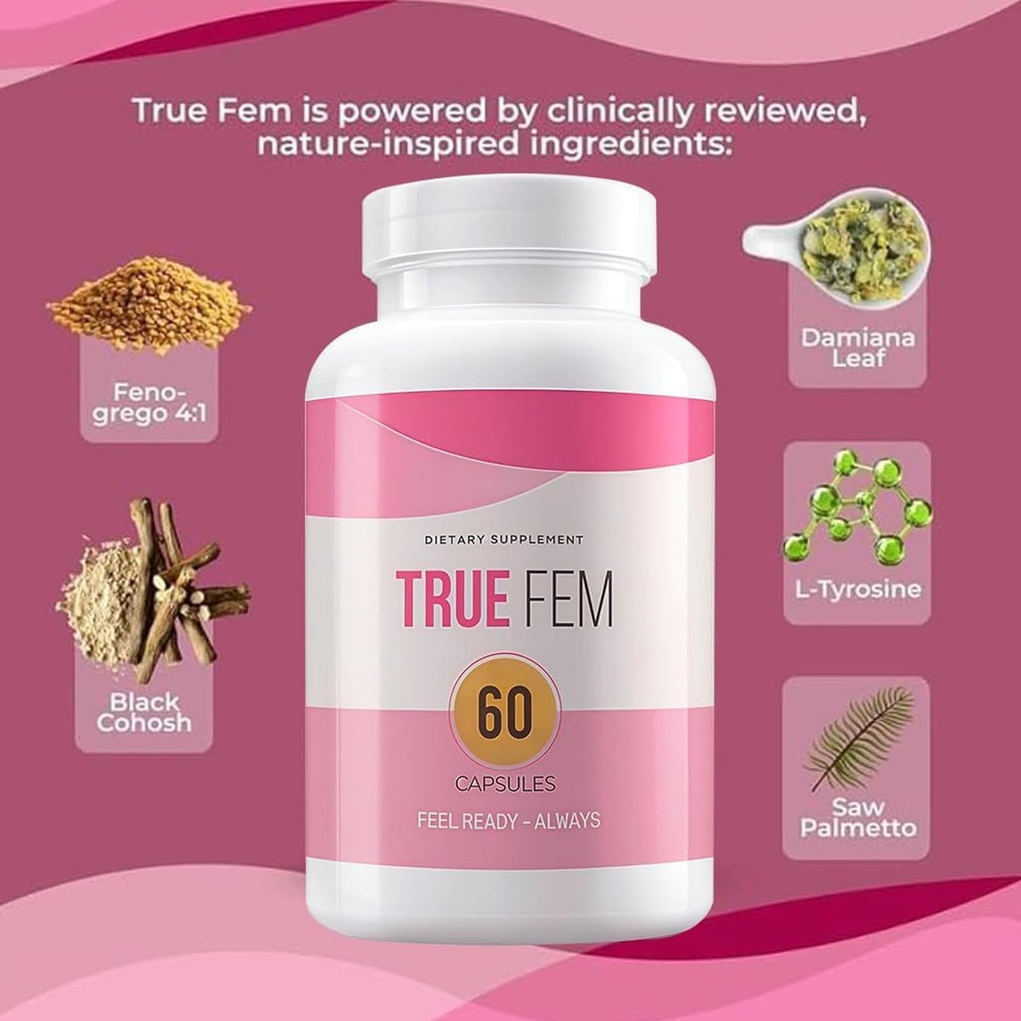 Yuonry True fem Capsules, 13-in-1 Vitamin, Feminine Probiotics for Women Capsule, 1 Capsule