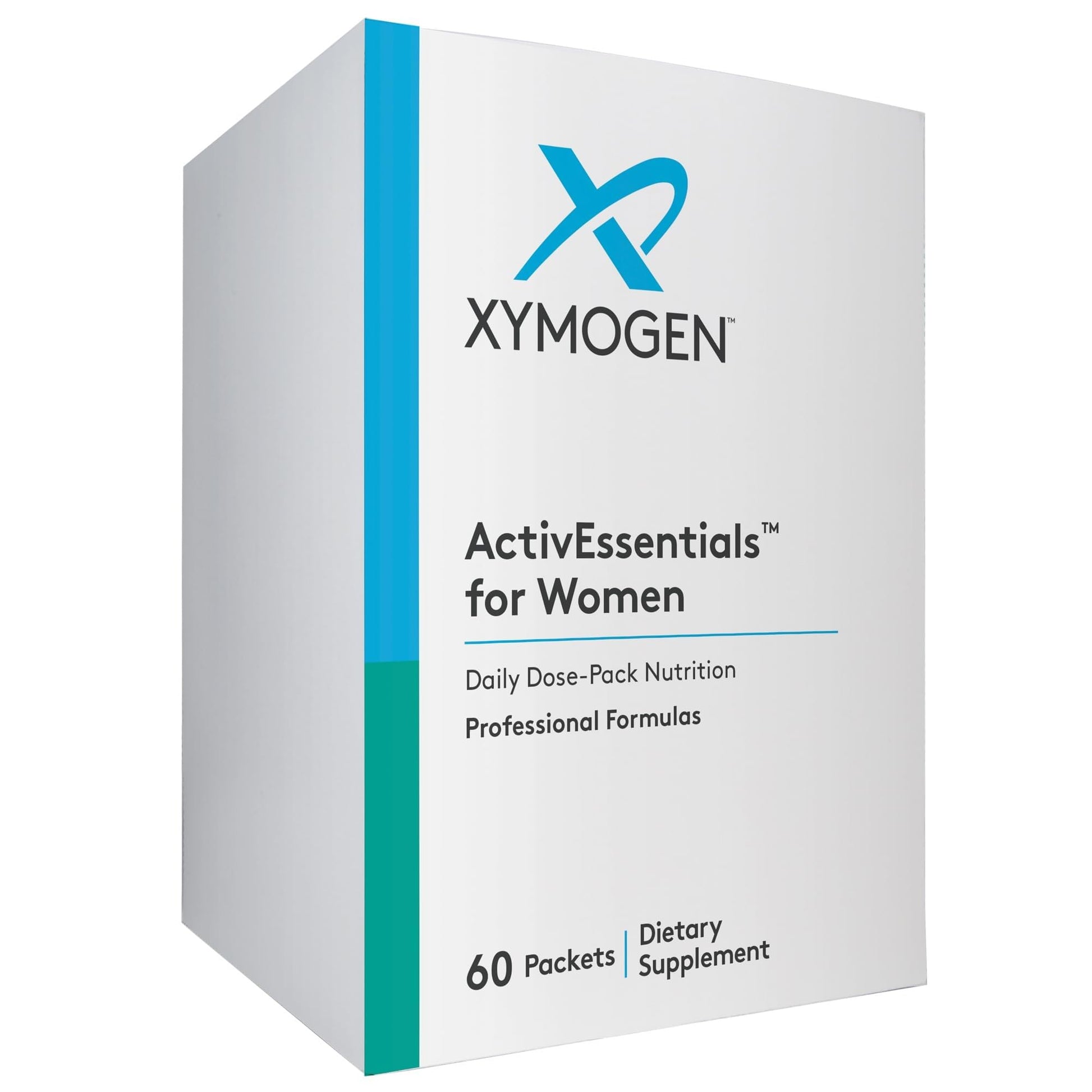 XYMOGEN ActivEssentials for Women ActivNutrients Multivitamins with Iron, Omega-3 Fish Oil & Calcium Complex, Daily Dose Pack, 60 Capsules