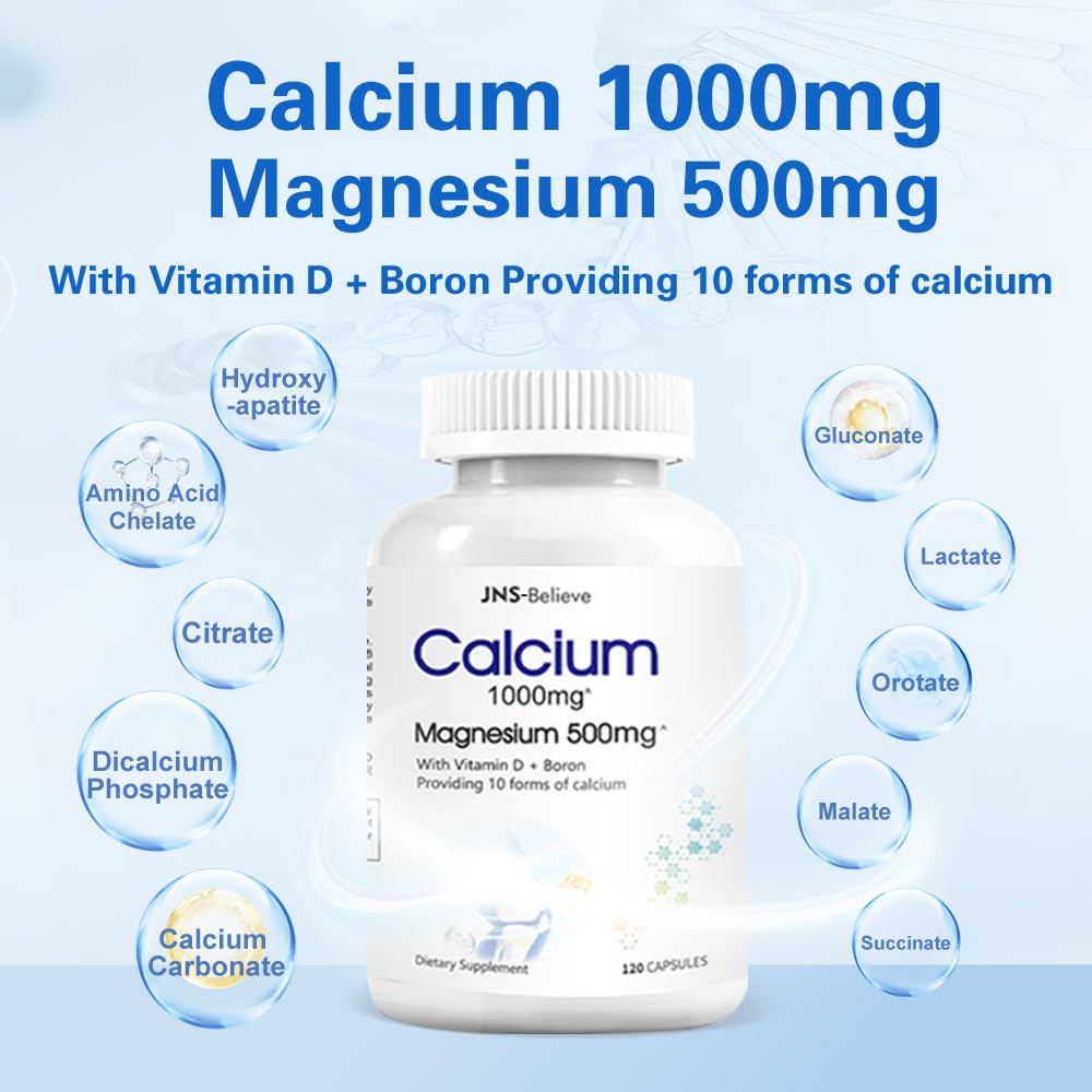 JNS-Believe Calcium Magnesium Supplement Capsule, 120 Capsules