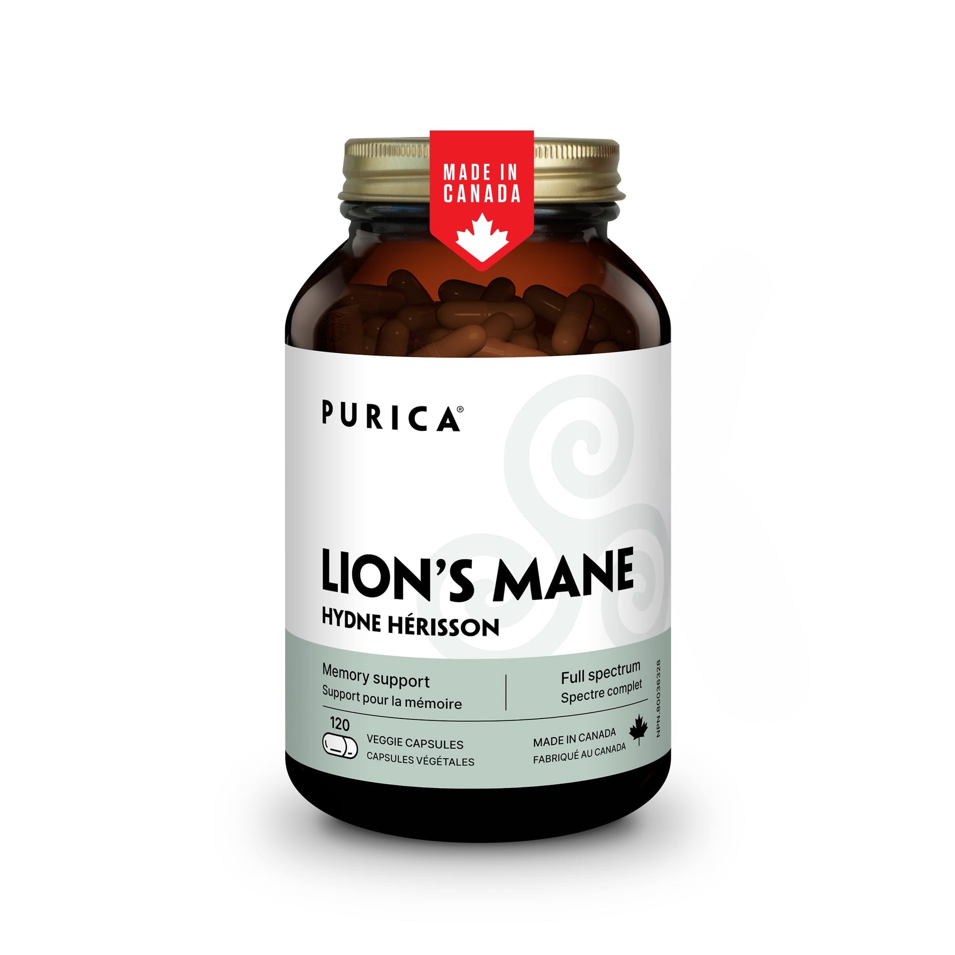 PURICA Lion's Mane Micronized Mushrooms Capsules 120