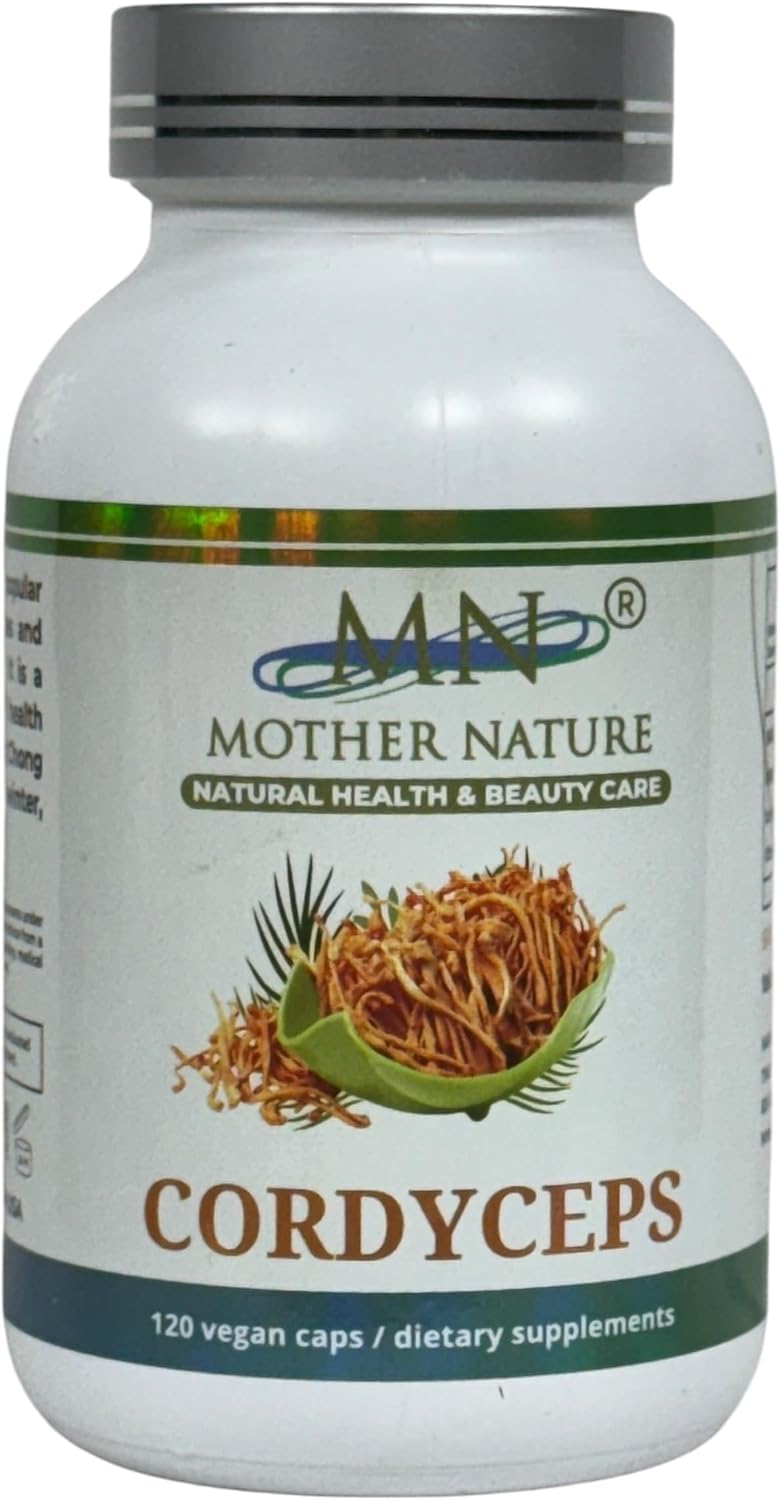 Mn Mother Nature Inc Cordyceps (Ophiocordyceps sinensis) Mushroom Supplement Capsule, 120 Capsules