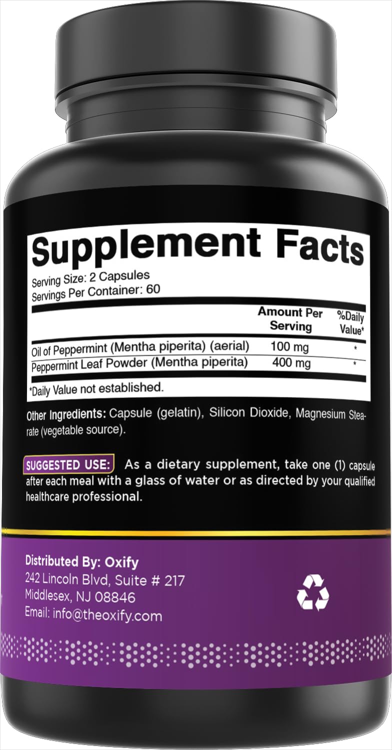 Oxify Peppermint Complex 500 mg Capsules 120