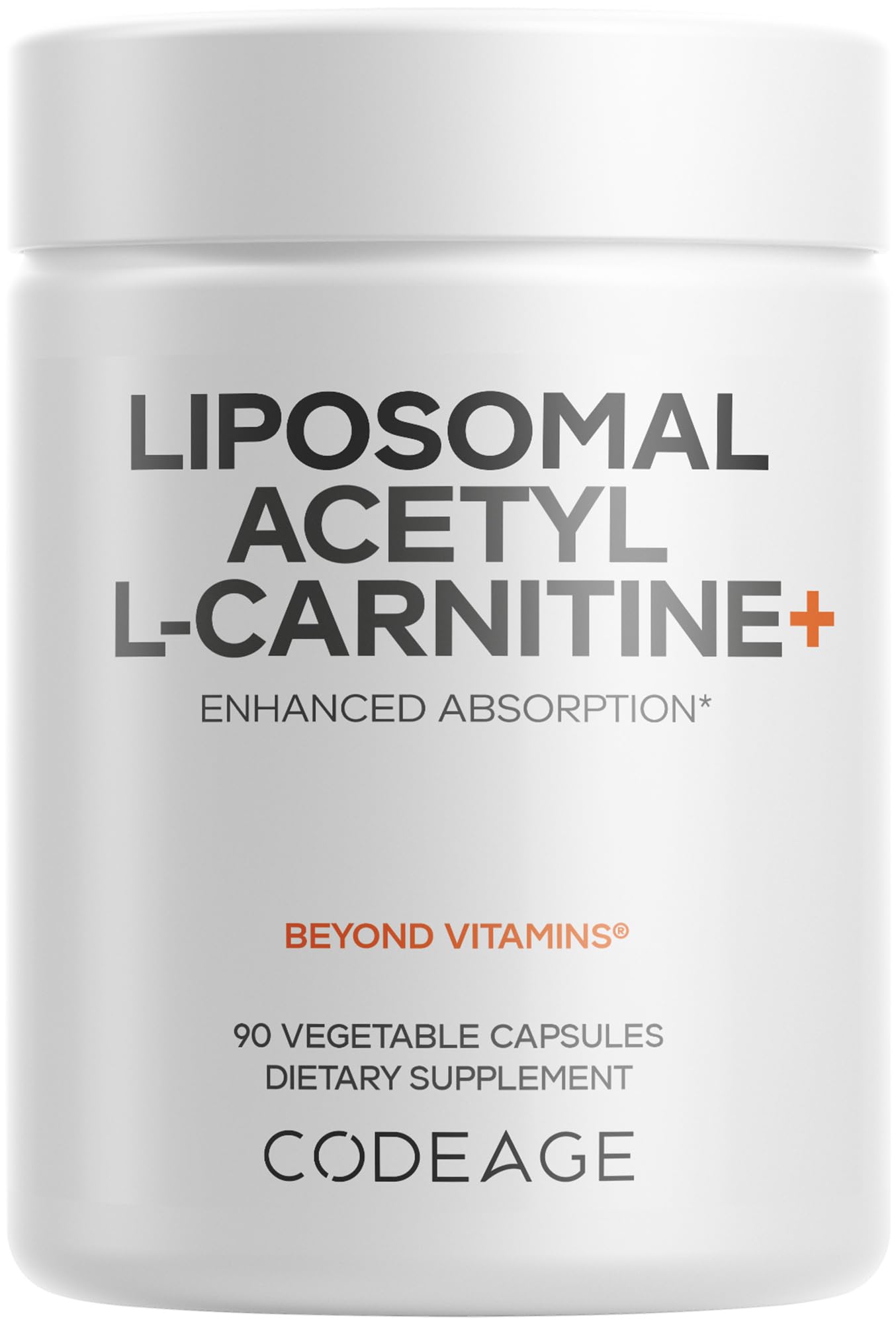 Codeage Liposomal Acetyl-L-Carnitine+ ALCAR 500mg Capsule 90 Capsules