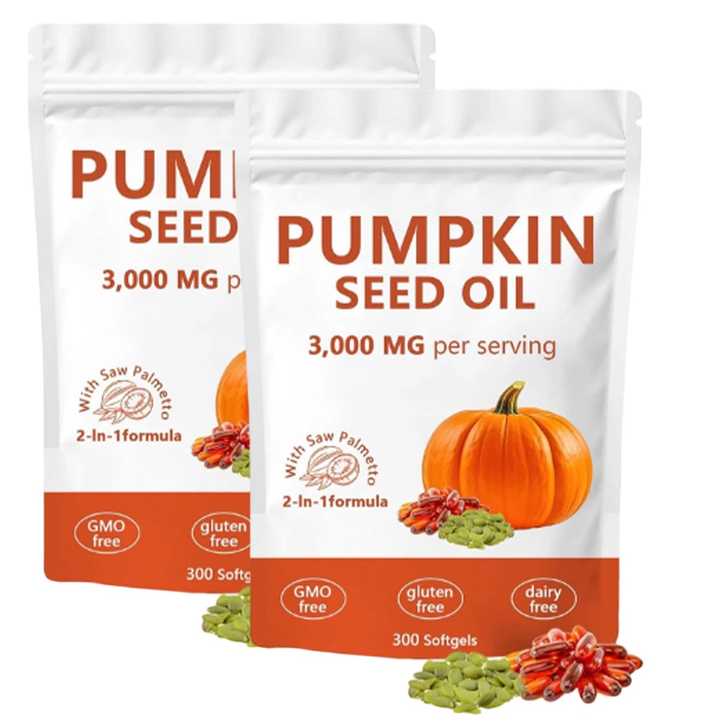 Generic Pumpkin Seed Oil with Saw Palmetto Capsules 300
