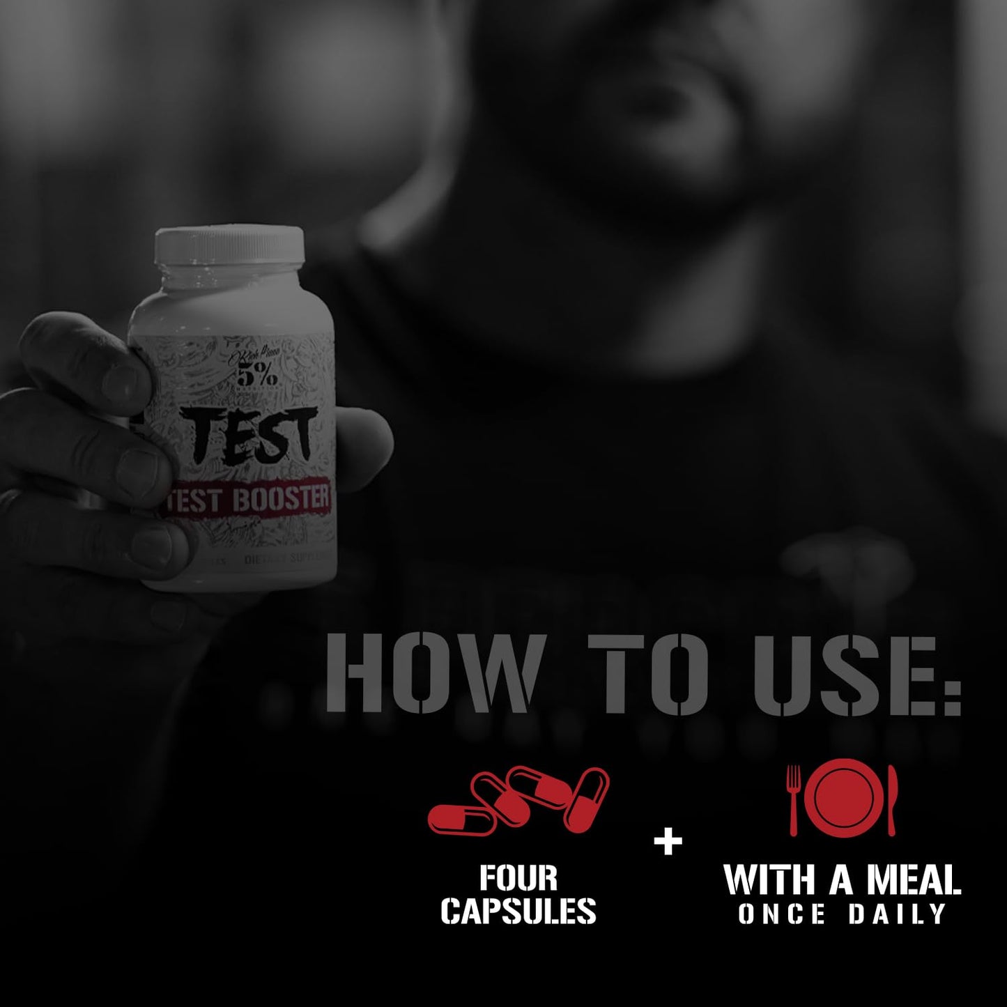5% Nutrition Rich Piana Test Capsules, 120 Count